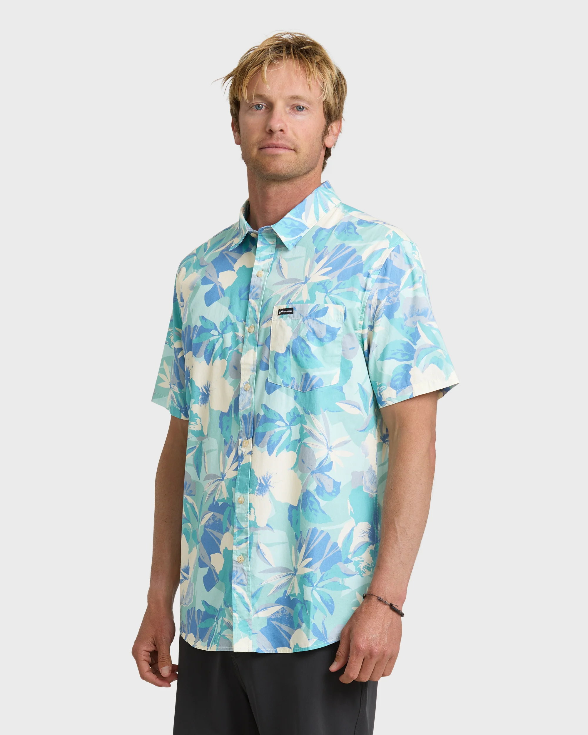 Interact Floral Classic Short Sleeve Shirt - Blue Haze 4 Interact Floral Classic Short Sleeve Shirt - Blue Haze