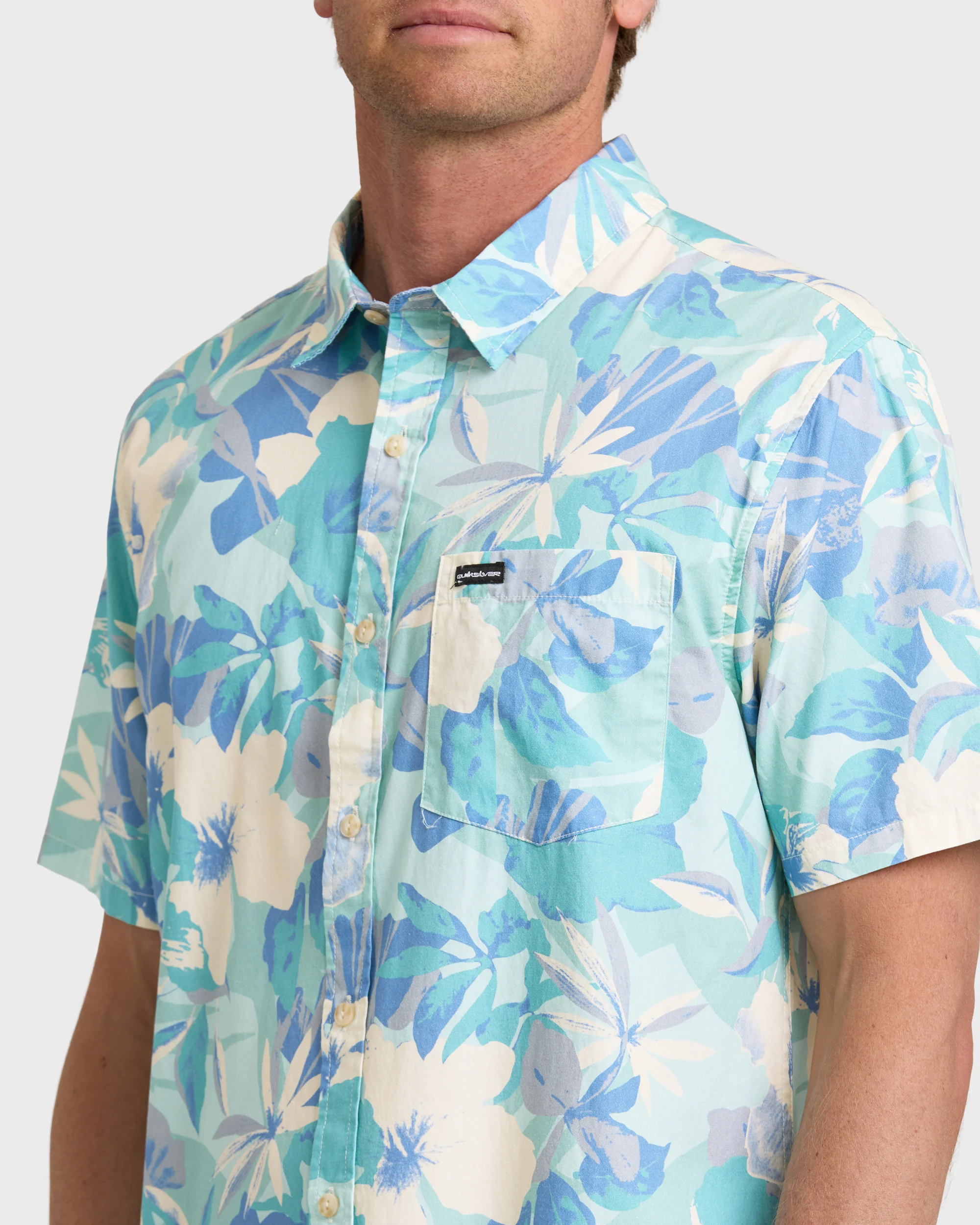 Interact Floral Classic Short Sleeve Shirt - Blue Haze 5 Interact Floral Classic Short Sleeve Shirt - Blue Haze