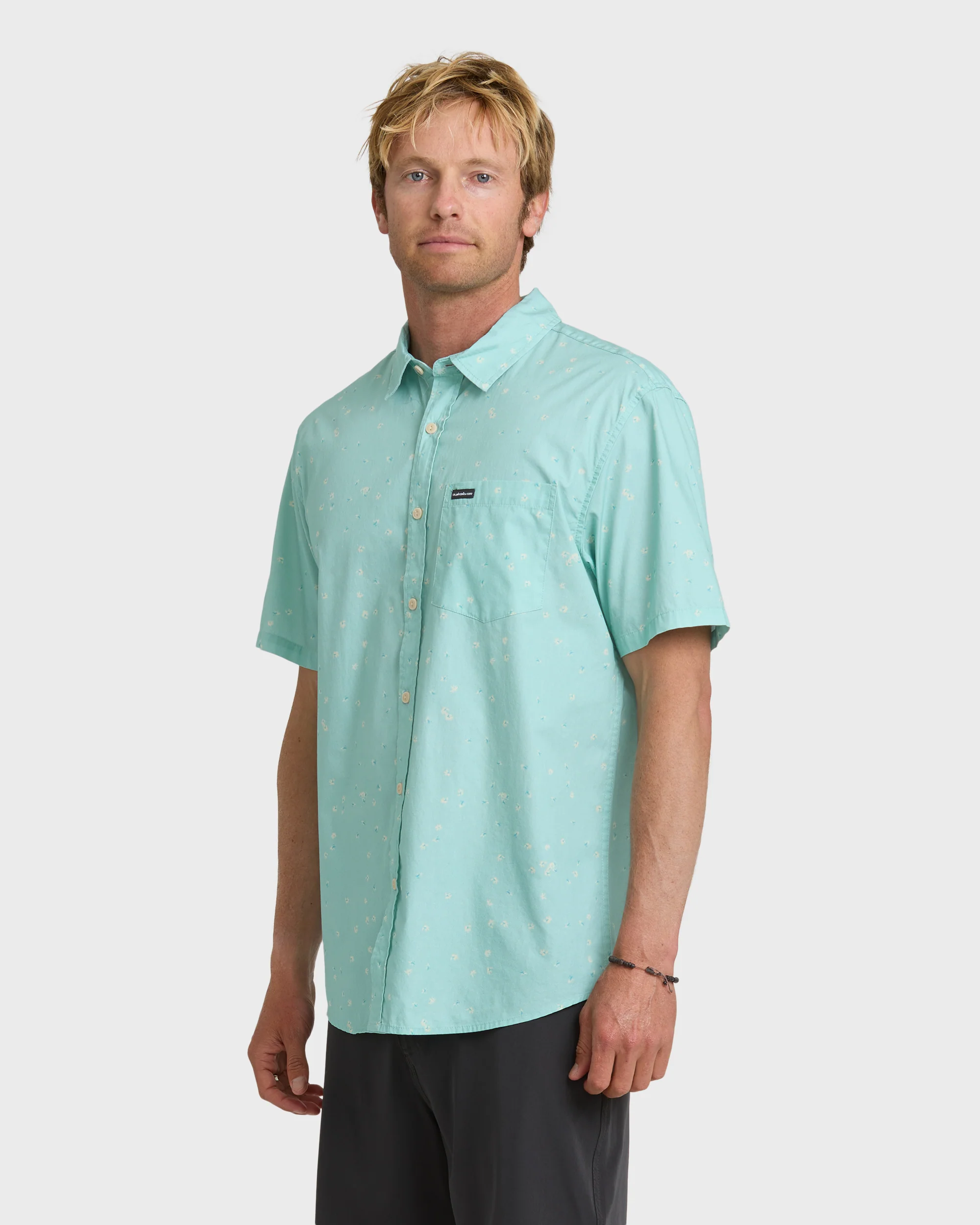 Ditsy Blossom Classic Short Sleeve Shirt - Blue Haze 4 Ditsy Blossom Classic Short Sleeve Shirt - Blue Haze