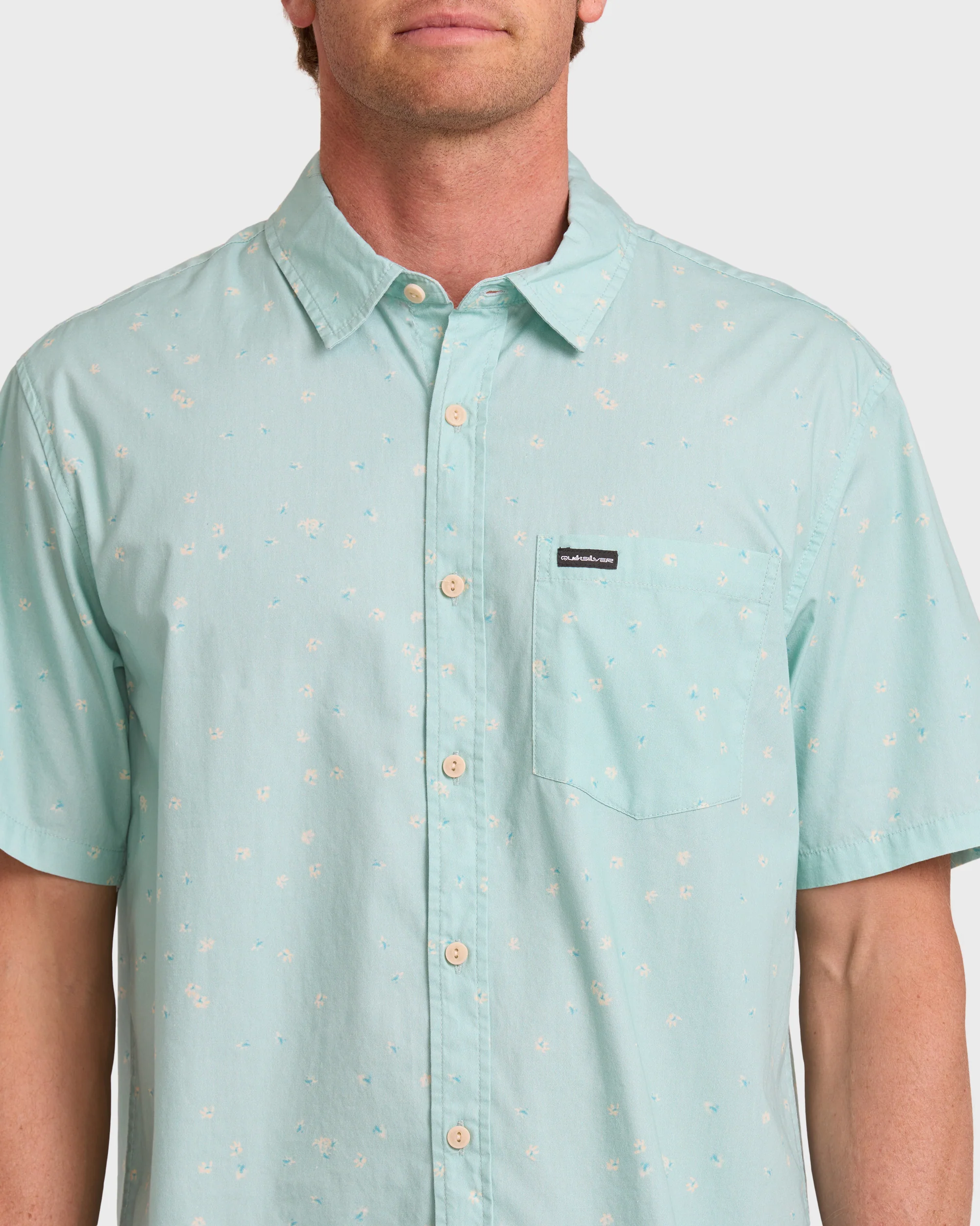 Ditsy Blossom Classic Short Sleeve Shirt - Blue Haze 5 Ditsy Blossom Classic Short Sleeve Shirt - Blue Haze
