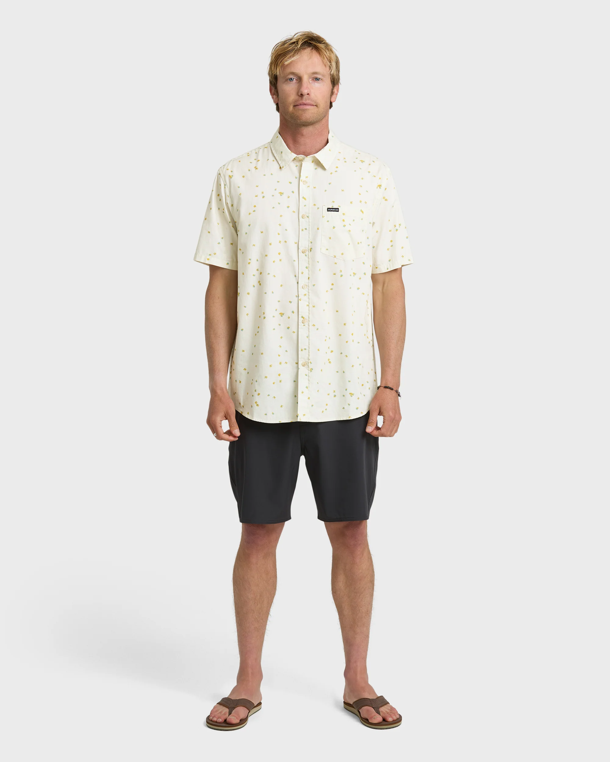 Ditsy Blossom Classic Short Sleeve Shirt - Bone White 3 Ditsy Blossom Classic Short Sleeve Shirt - Bone White