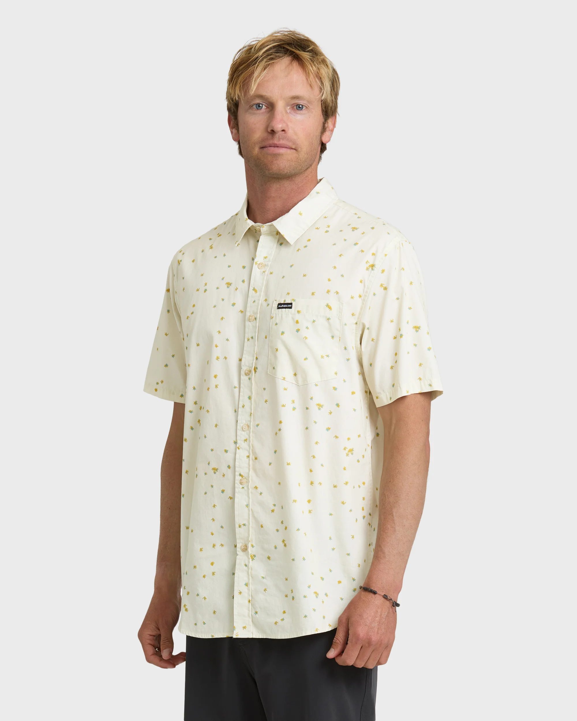 Ditsy Blossom Classic Short Sleeve Shirt - Bone White 4 Ditsy Blossom Classic Short Sleeve Shirt - Bone White