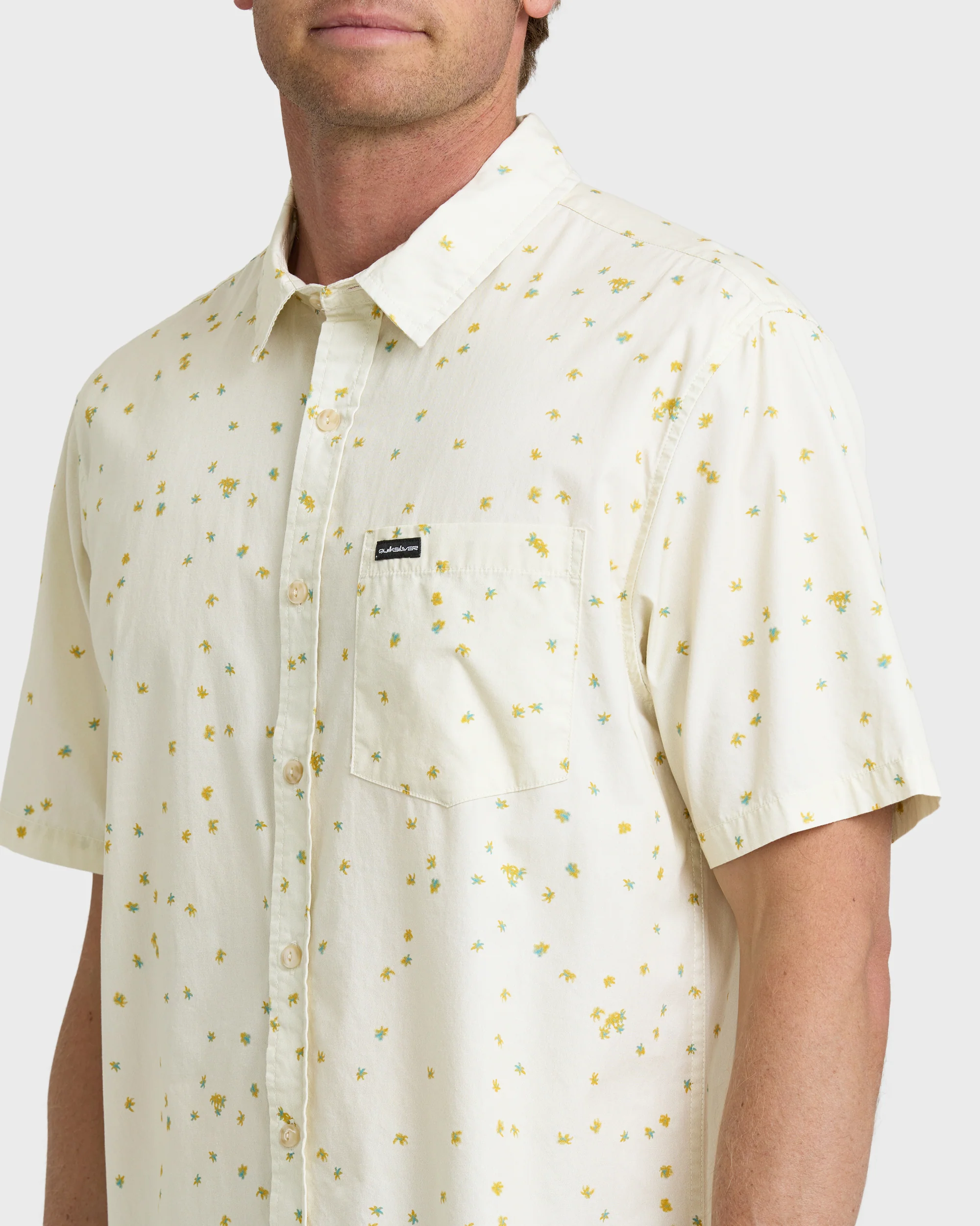 Ditsy Blossom Classic Short Sleeve Shirt - Bone White 5 Ditsy Blossom Classic Short Sleeve Shirt - Bone White