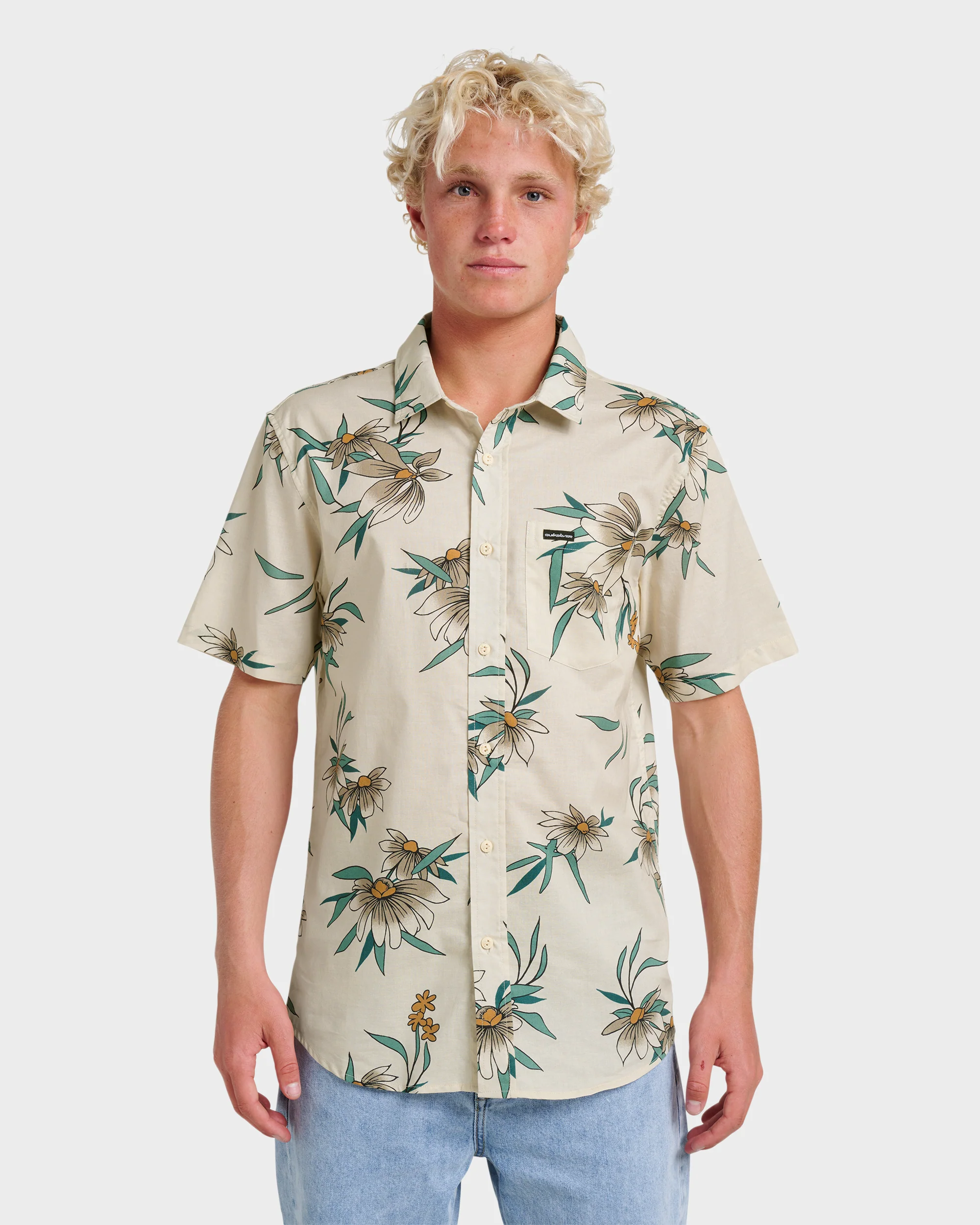 Costal Flora Classic Short Sleeve Shirt - Moonstruck 1 Costal Flora Classic Short Sleeve Shirt - Moonstruck