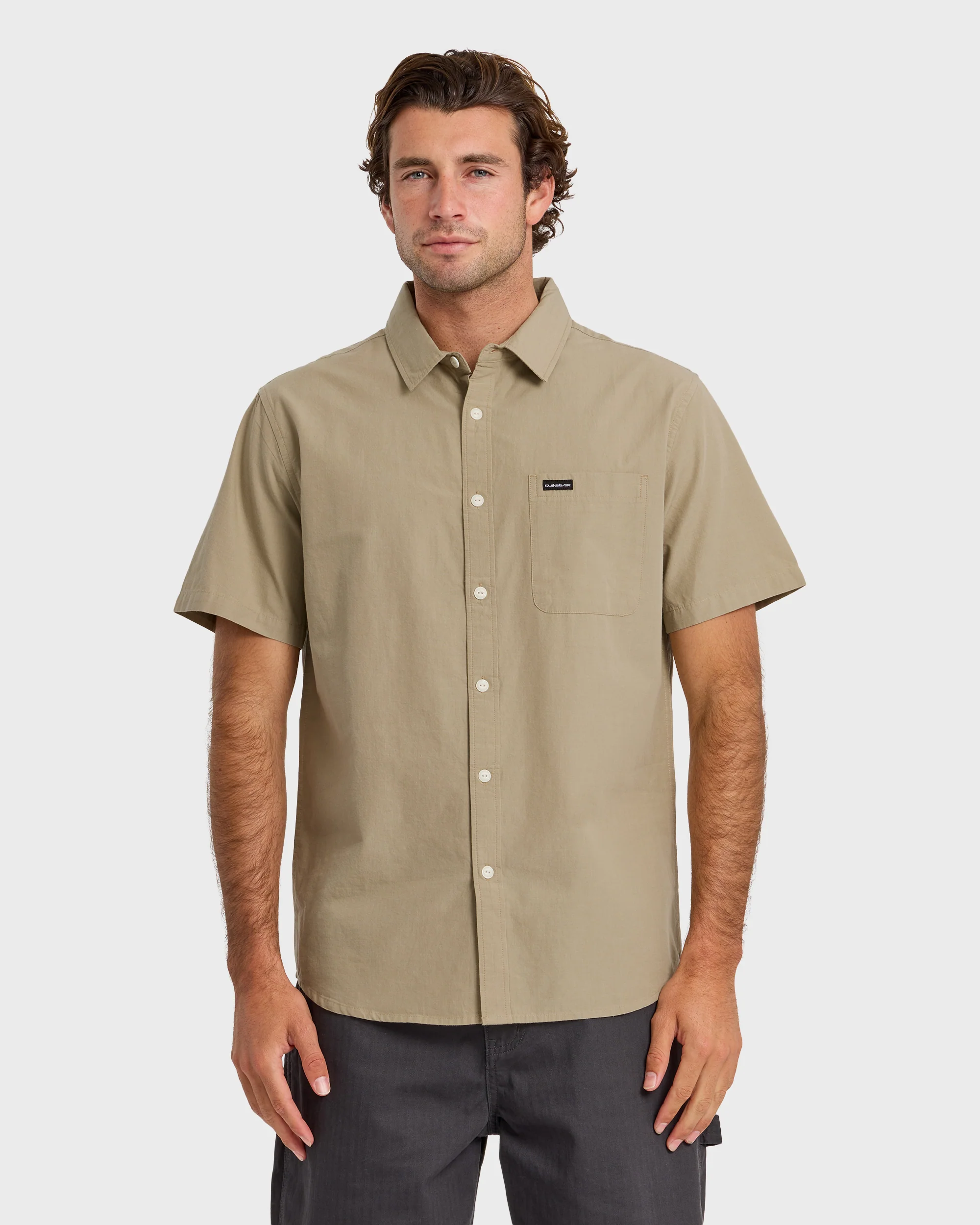 Shore Break Classic Short Sleeve Button-Up Shirt - Seneca Rock 1 Shore Break Classic Short Sleeve Button-Up Shirt - Seneca Rock