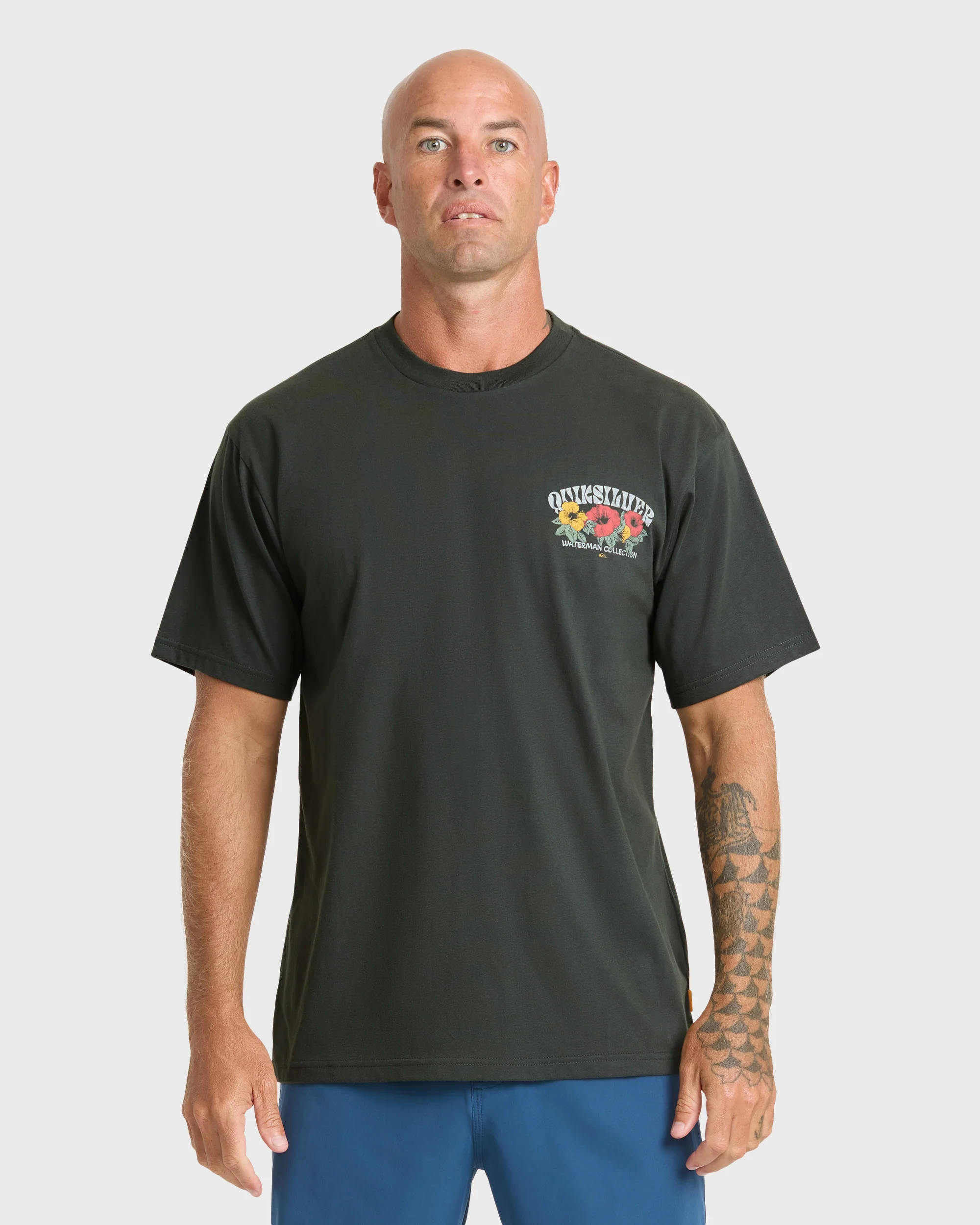 Waterman Las Flores Sueded Short Sleeve T-Shirt - Phantom