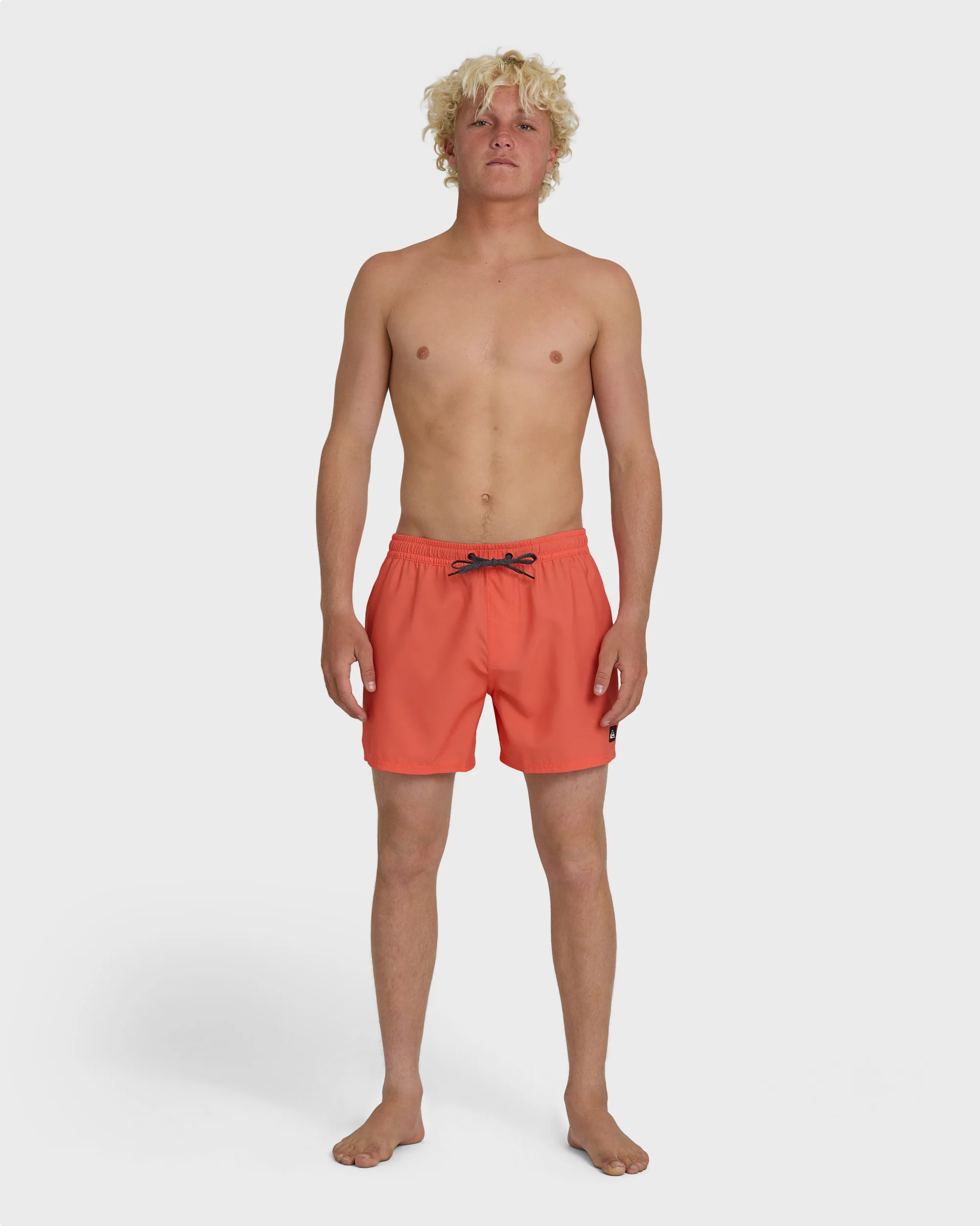 Everyday Solid 15" Swim Trunks - Hot Coral 3 Everyday Solid 15" Swim Trunks - Hot Coral