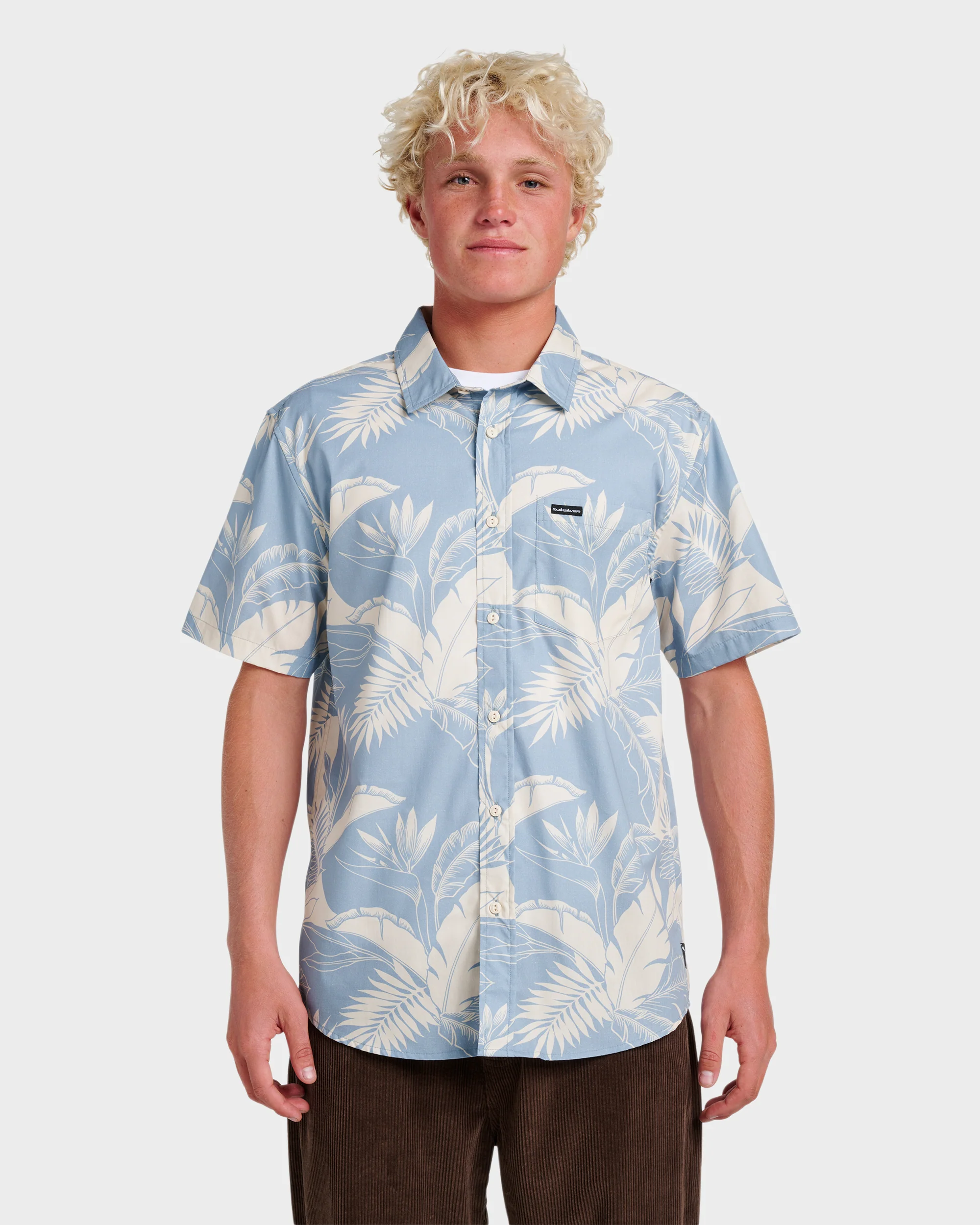 Kahanu Classic Short Sleeve Shirt - Ashley Blue 1 Kahanu Classic Short Sleeve Shirt - Ashley Blue