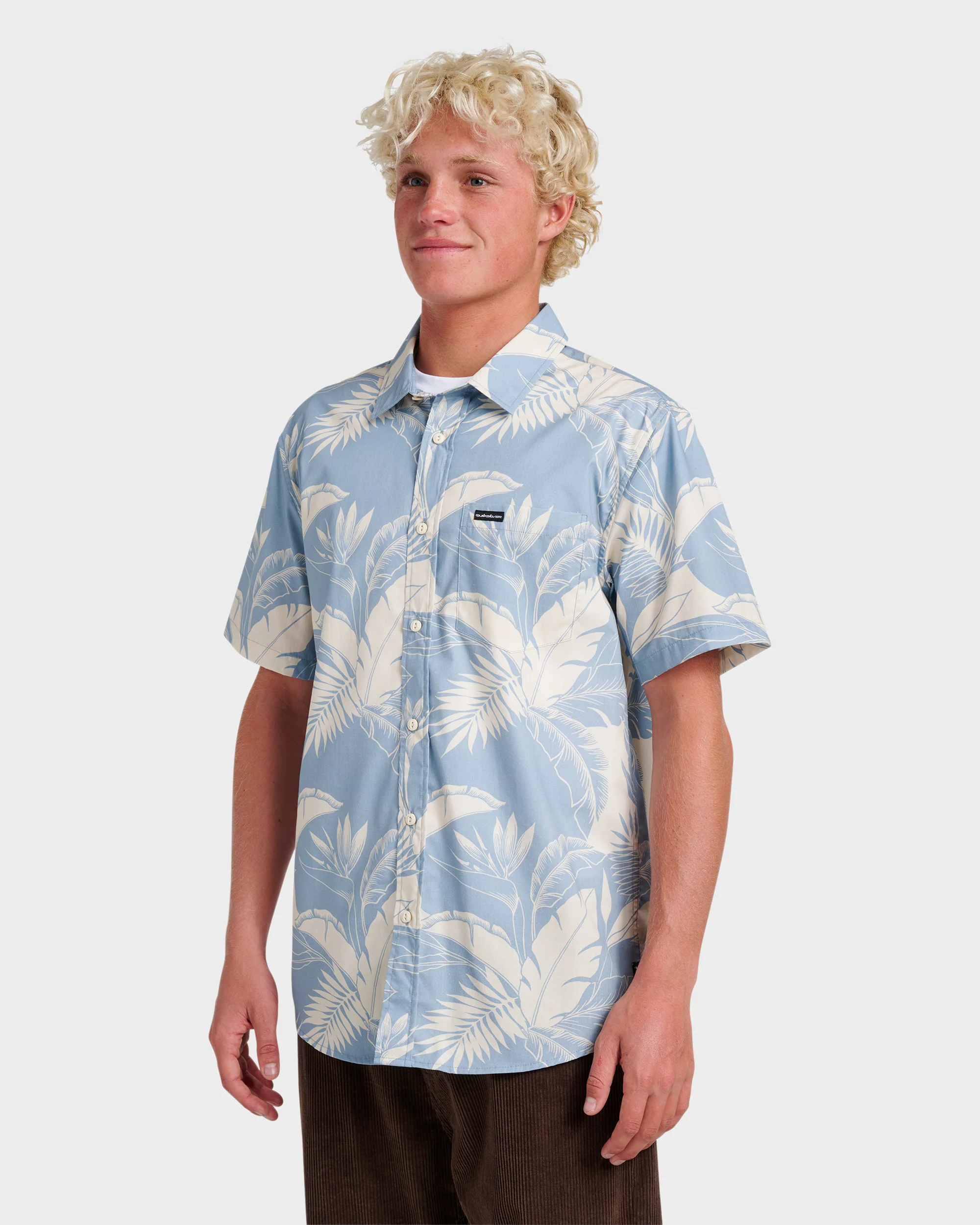 Kahanu Classic Short Sleeve Shirt - Ashley Blue 3 Kahanu Classic Short Sleeve Shirt - Ashley Blue