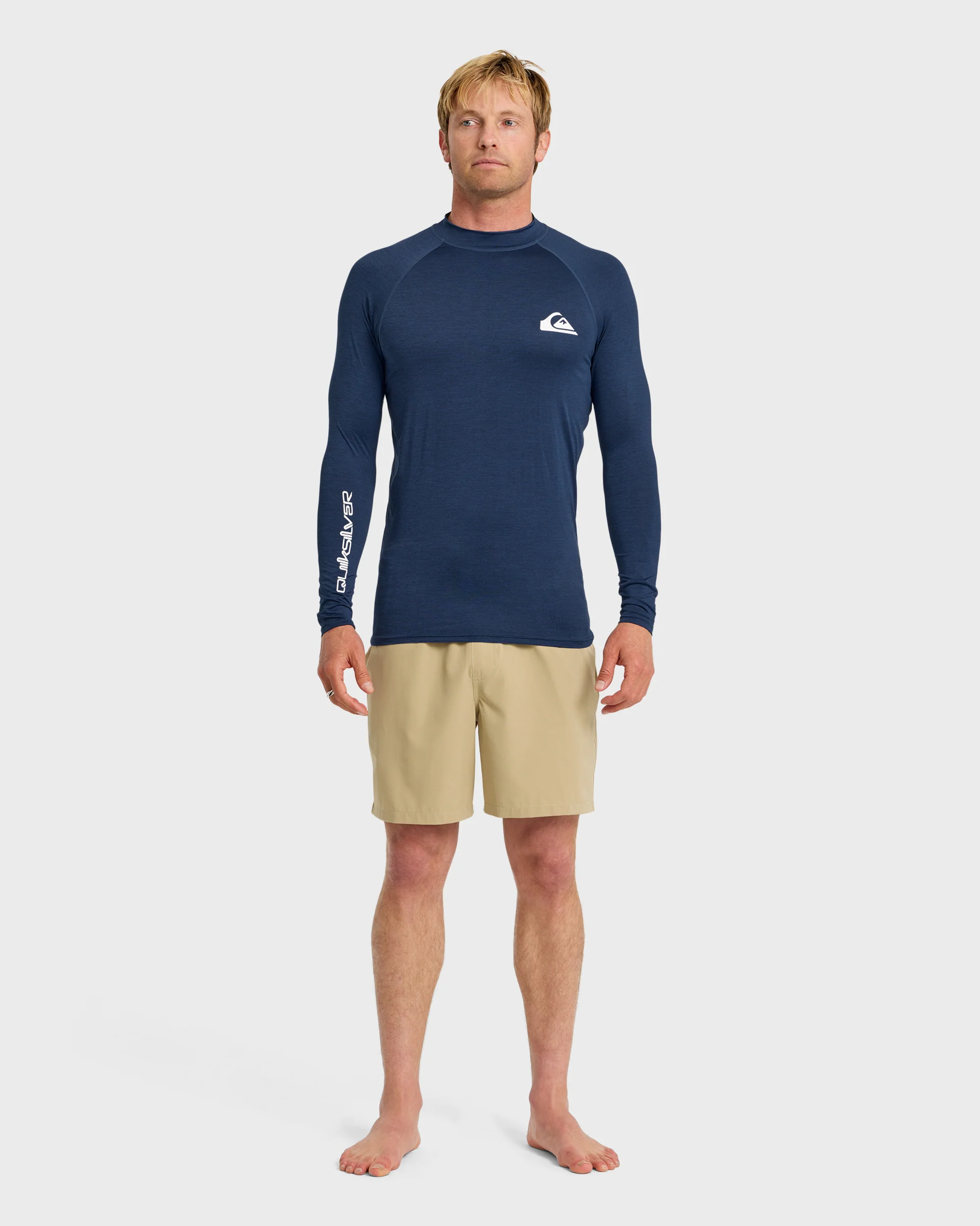 Everyday UPF 50 Long Sleeve Rashguard - Navy Heather 3 Everyday UPF 50 Long Sleeve Rashguard - Navy Heather