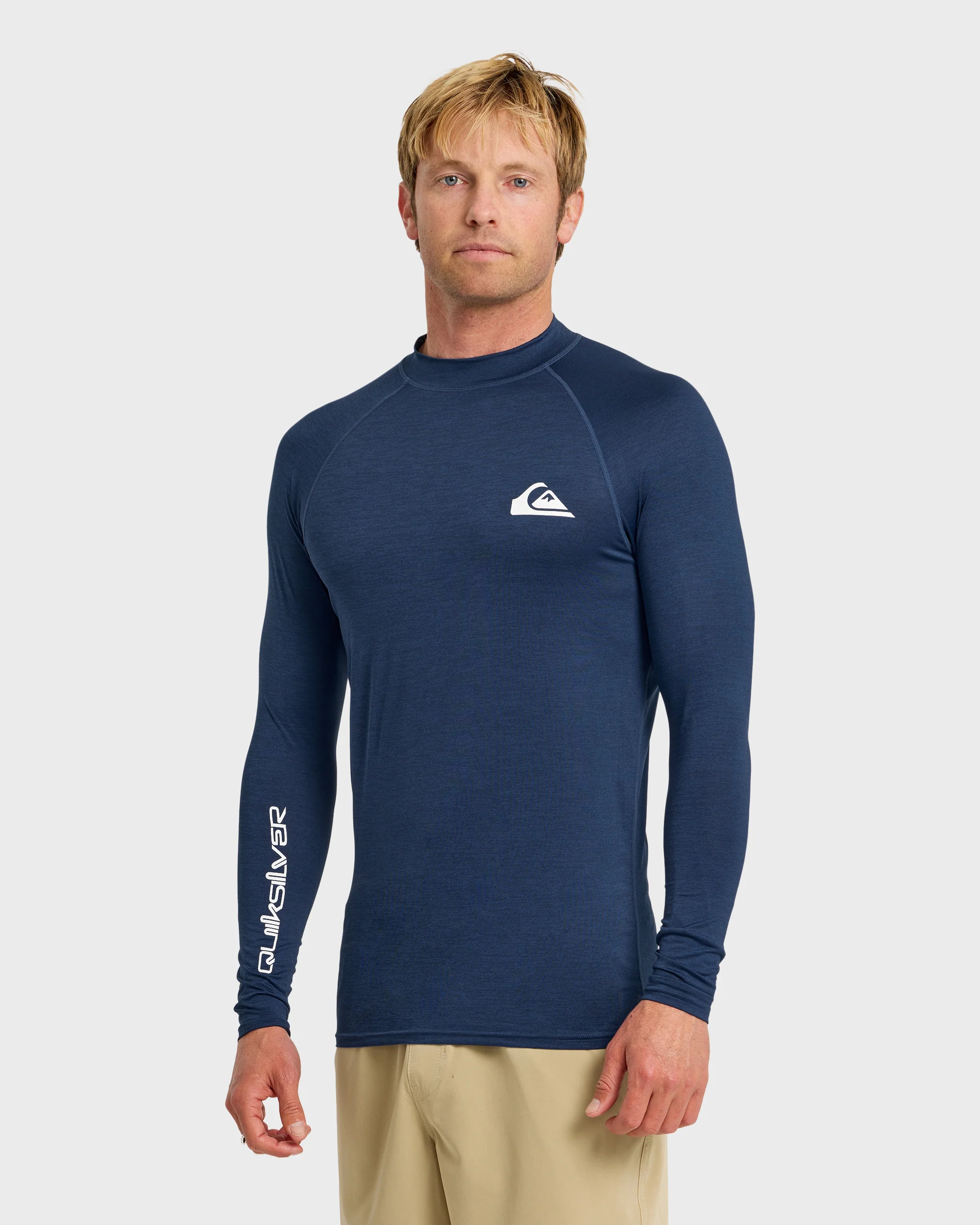 Everyday UPF 50 Long Sleeve Rashguard - Navy Heather 4 Everyday UPF 50 Long Sleeve Rashguard - Navy Heather