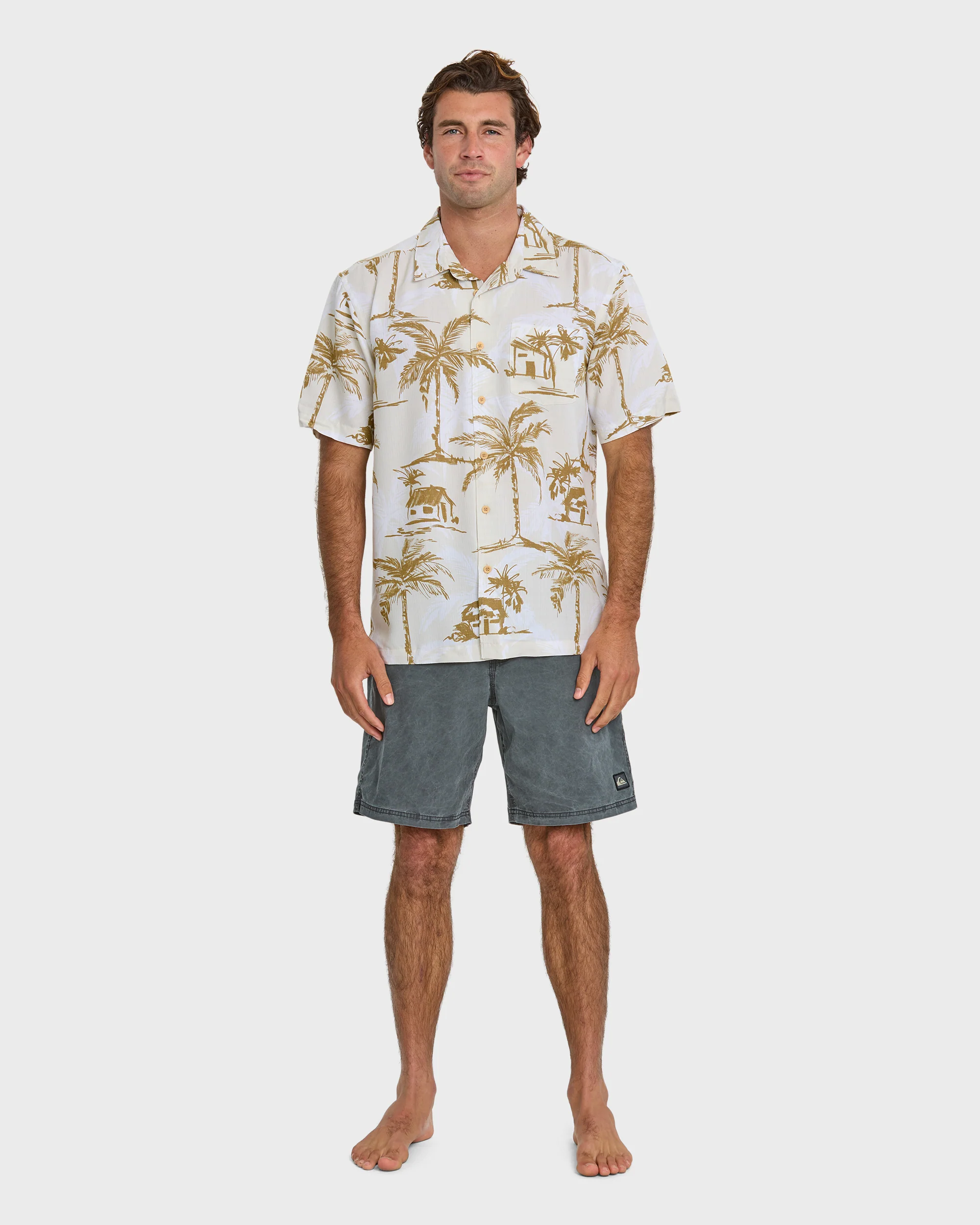 Waterman Off The Grid Shirt - Bone White 3 Waterman Off The Grid Shirt - Bone White