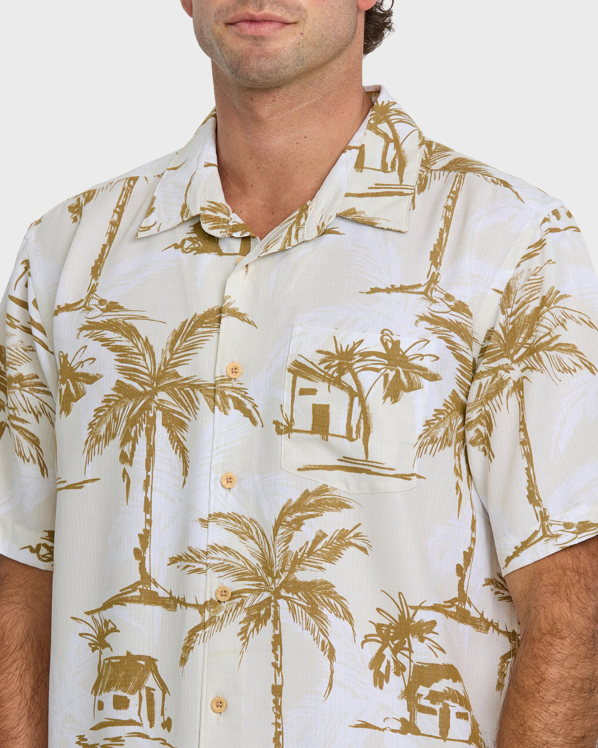 Waterman Off The Grid Shirt - Bone White 5 Waterman Off The Grid Shirt - Bone White