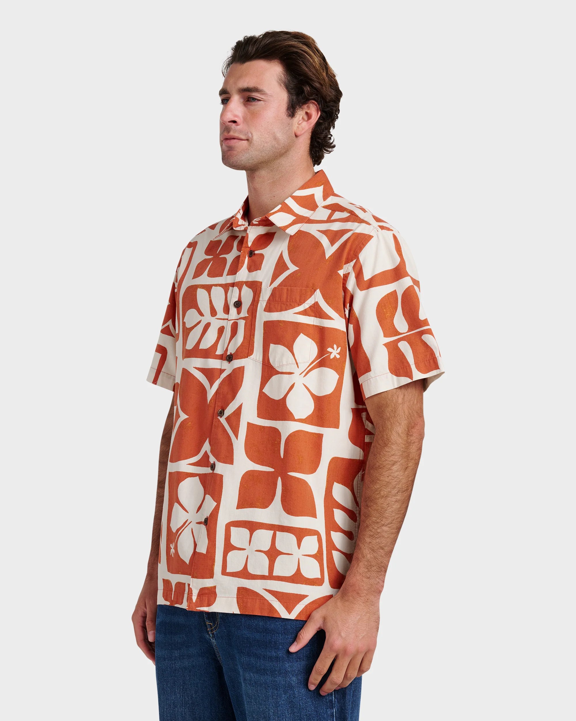 Waterman Tiki Island Shirt - Hot Sauce 3 Waterman Tiki Island Shirt - Hot Sauce