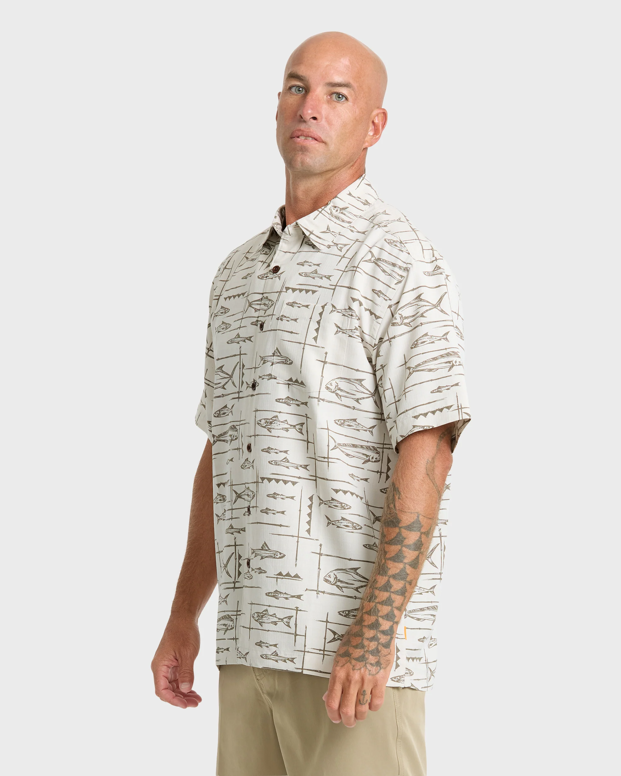 Waterman Topanga Short Sleeve Shirt - Moonbeam 4 Waterman Topanga Short Sleeve Shirt - Moonbeam