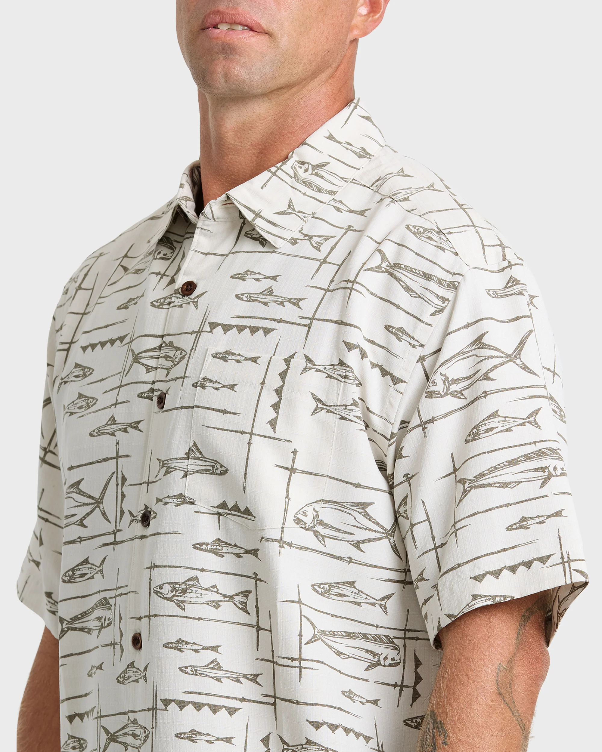 Waterman Topanga Short Sleeve Shirt - Moonbeam 5 Waterman Topanga Short Sleeve Shirt - Moonbeam