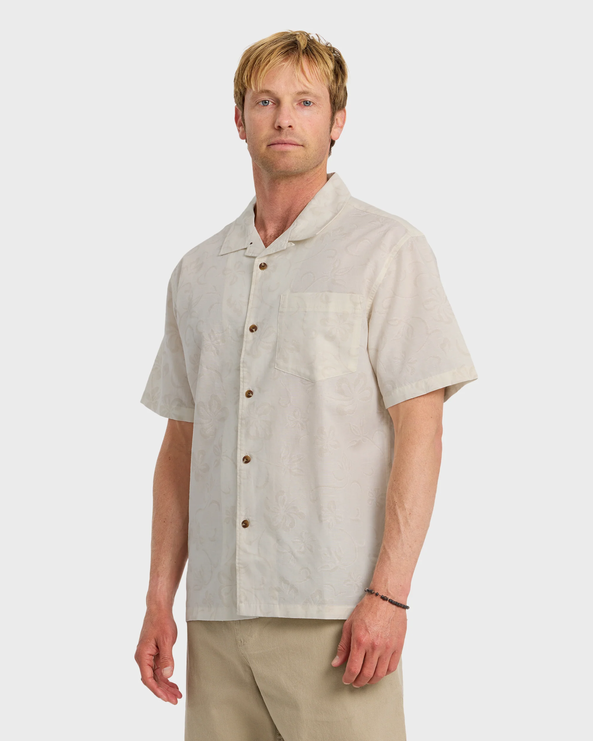 Lo-Biscus DNA Short Sleeve Camp Shirt - Snow White 4 Lo-Biscus DNA Short Sleeve Camp Shirt - Snow White
