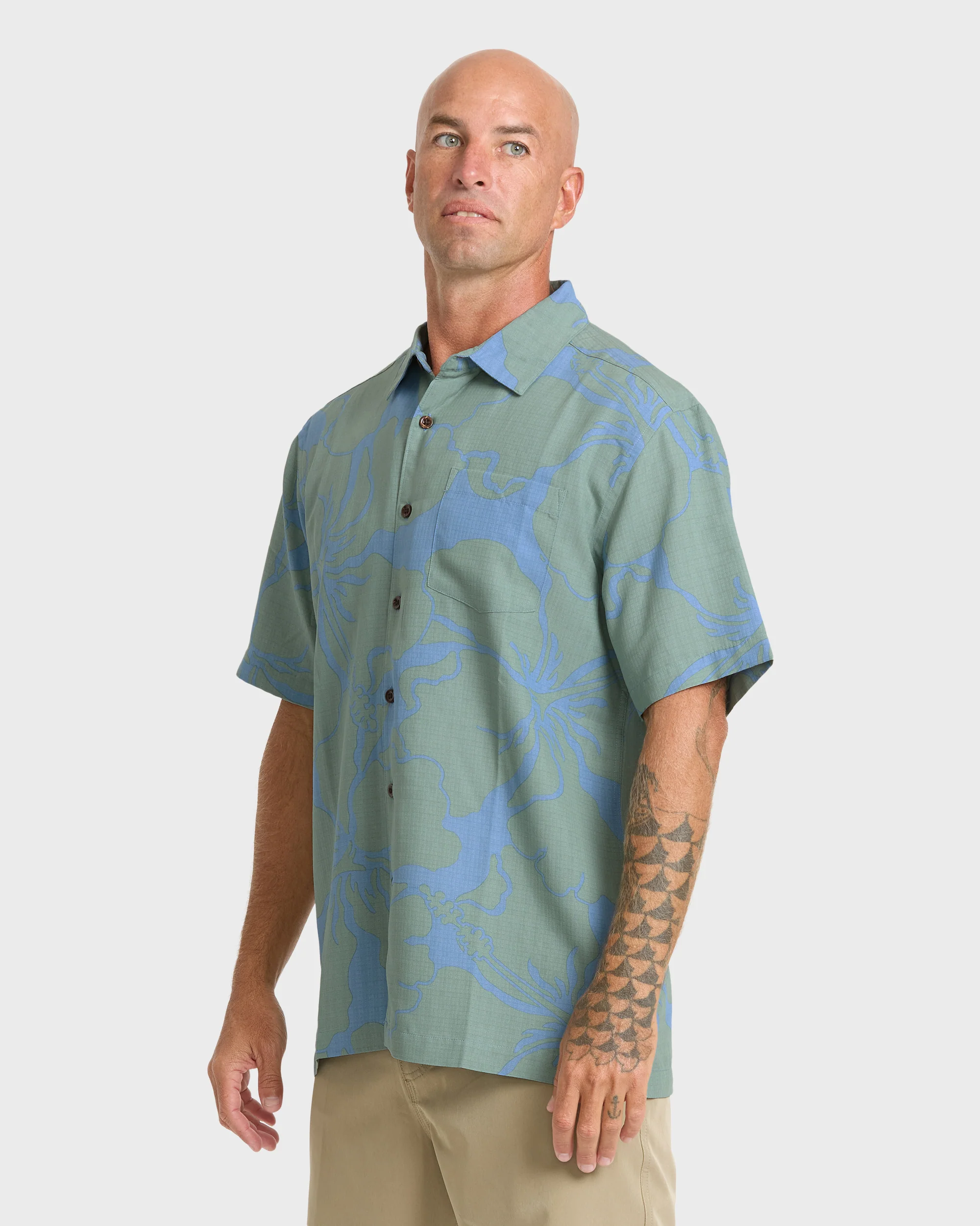 Waterman Bay Breeze Short Sleeve Shirt - Lily Pad 4 Waterman Bay Breeze Short Sleeve Shirt - Lily Pad