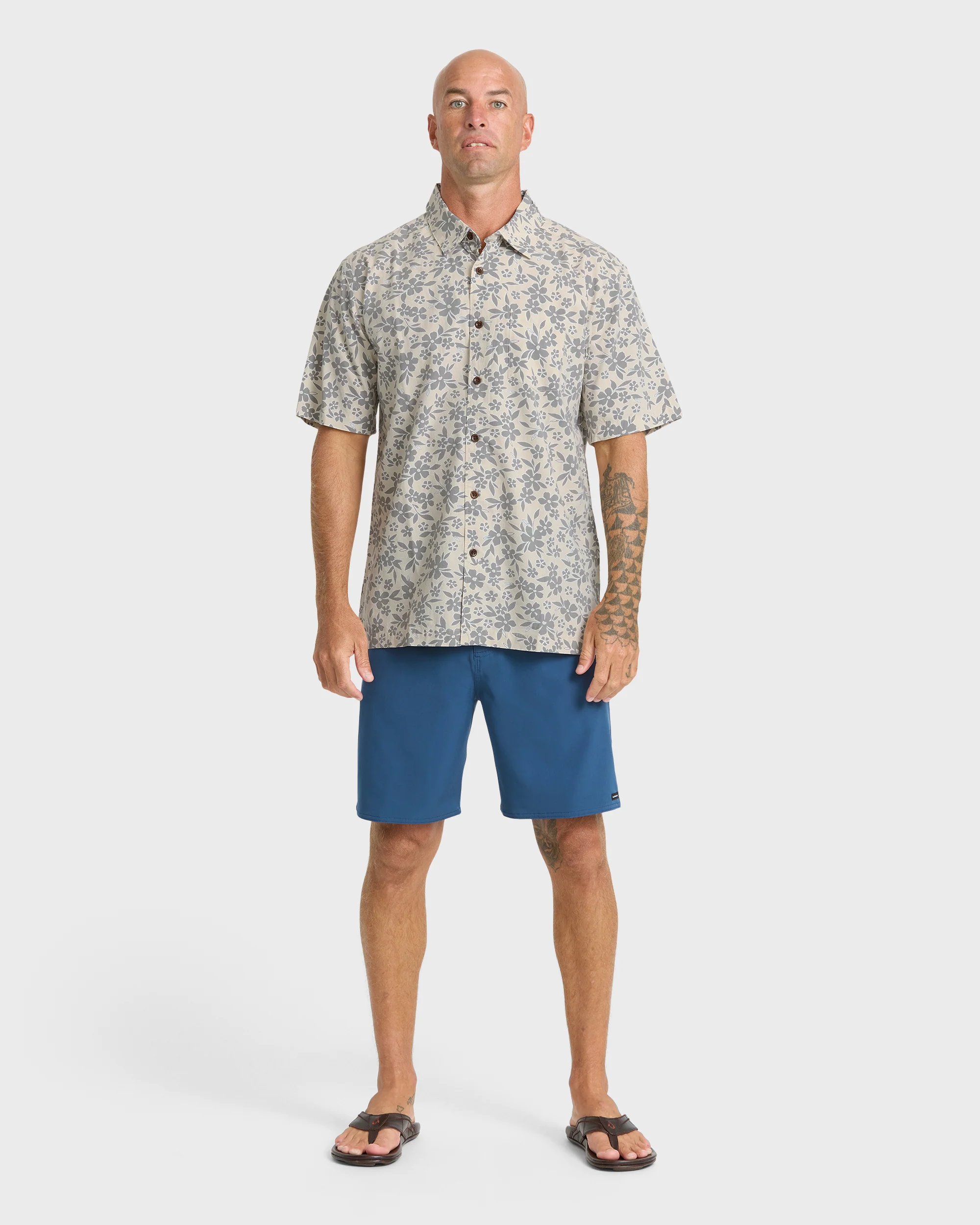 Waterman Flower Field Short Sleeve Shirt - Moonbeam 3 Waterman Flower Field Short Sleeve Shirt - Moonbeam