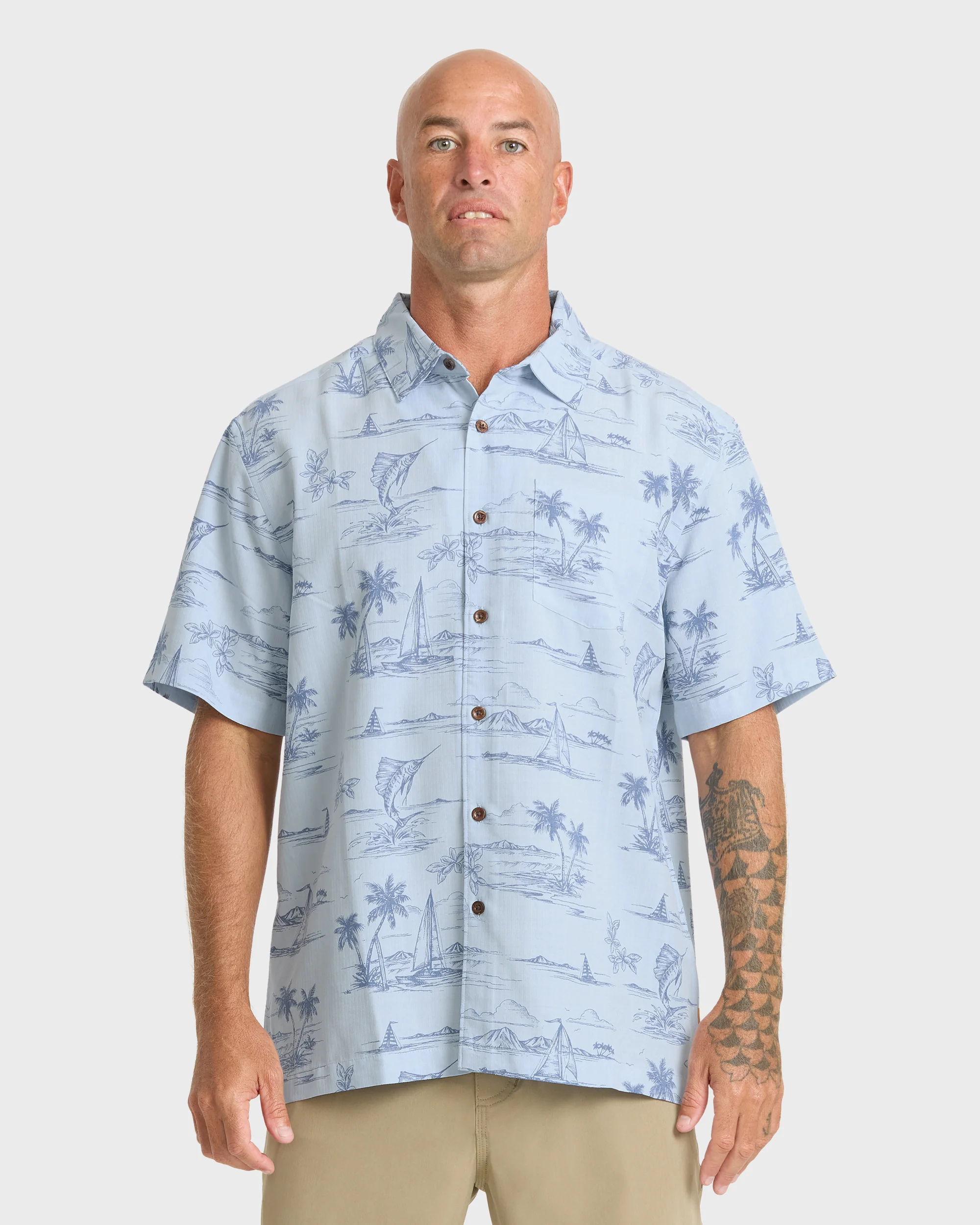 Waterman Sail Away Short Sleeve Shirt - Skyway 2 Waterman Sail Away Short Sleeve Shirt - Skyway