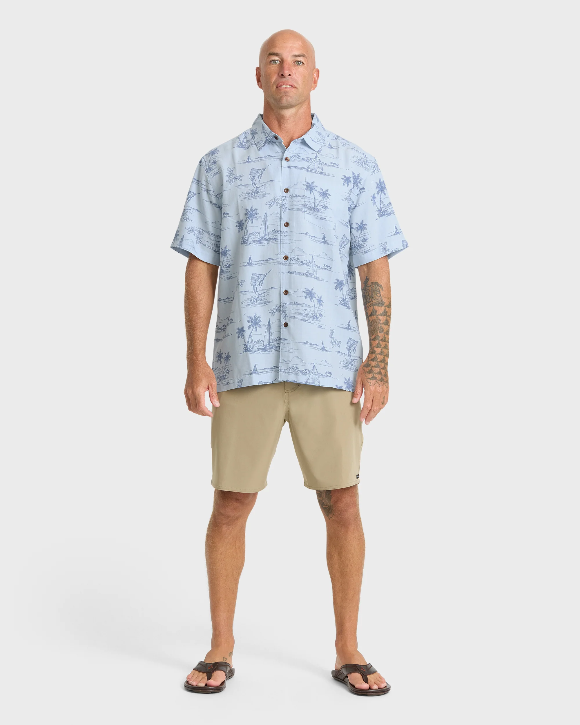 Waterman Sail Away Short Sleeve Shirt - Skyway 4 Waterman Sail Away Short Sleeve Shirt - Skyway