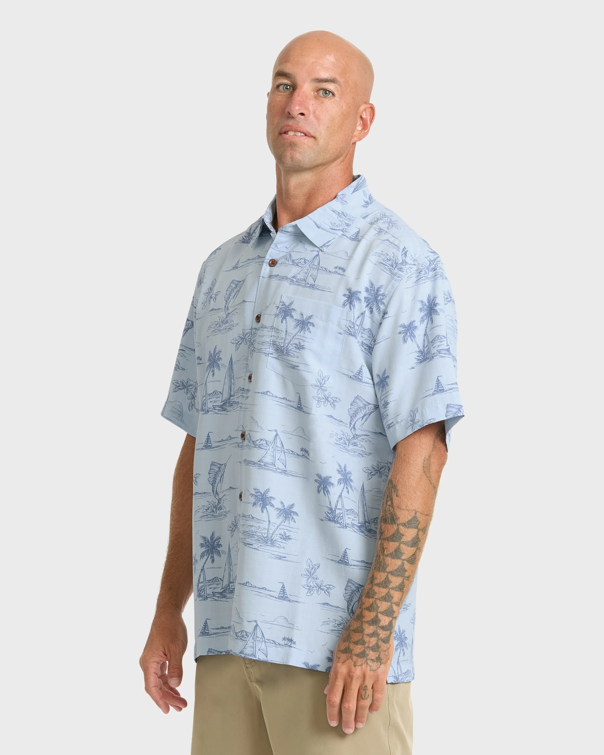 Waterman Sail Away Short Sleeve Shirt - Skyway 5 Waterman Sail Away Short Sleeve Shirt - Skyway