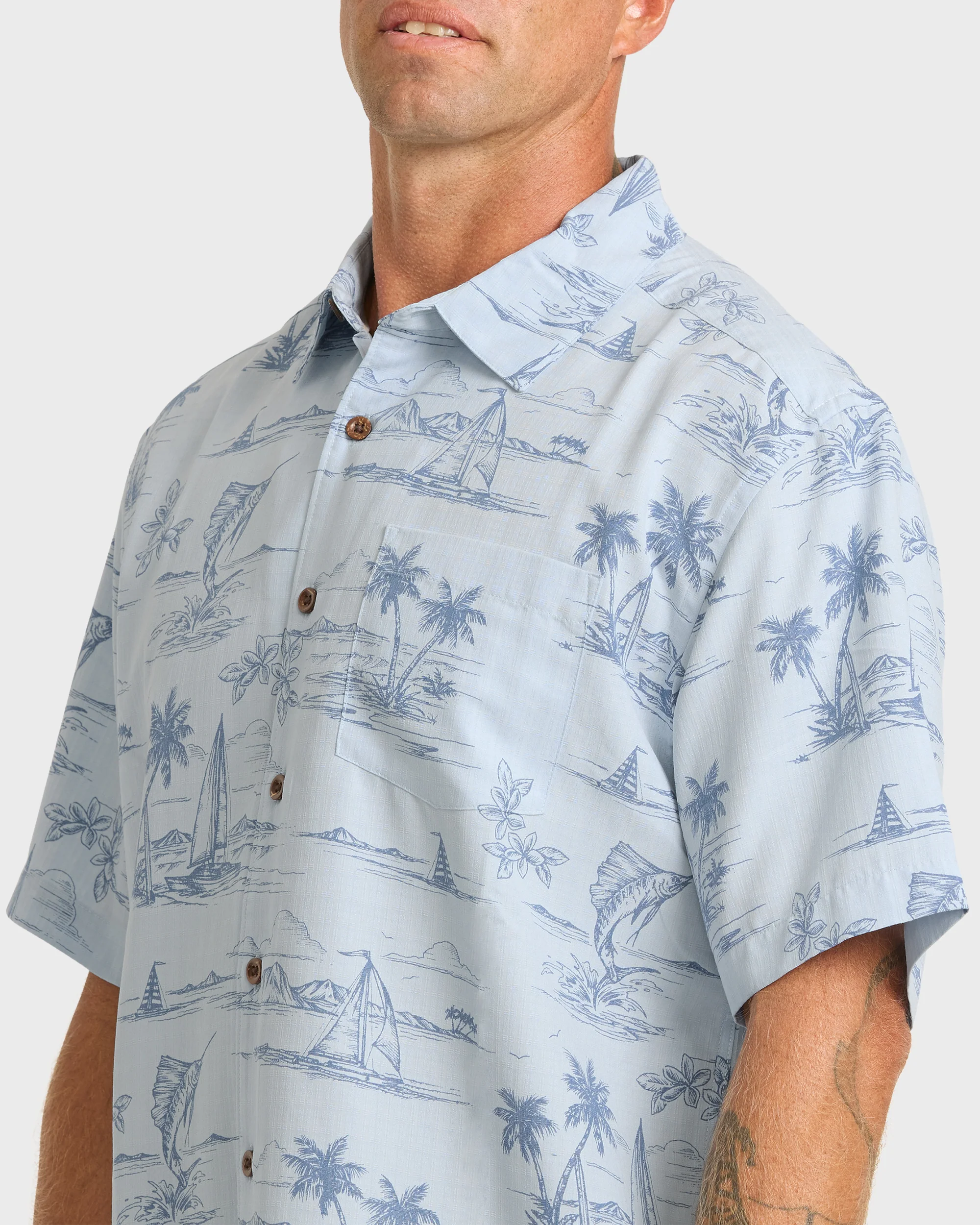 Waterman Sail Away Short Sleeve Shirt - Skyway 6 Waterman Sail Away Short Sleeve Shirt - Skyway