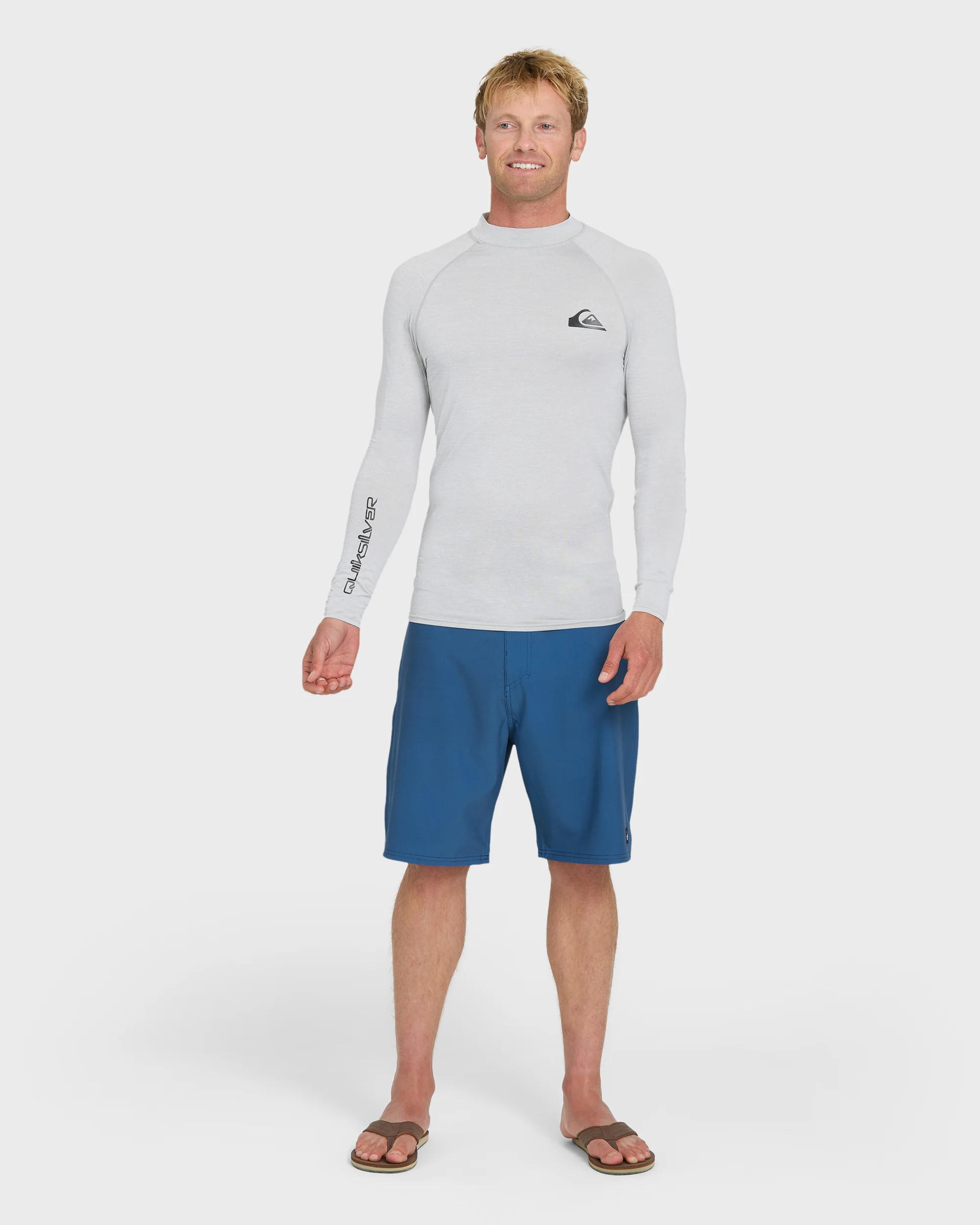 Everyday UPF 50 Long Sleeve Rashguard - Light Grey Hth 3 Everyday UPF 50 Long Sleeve Rashguard - Light Grey Hth