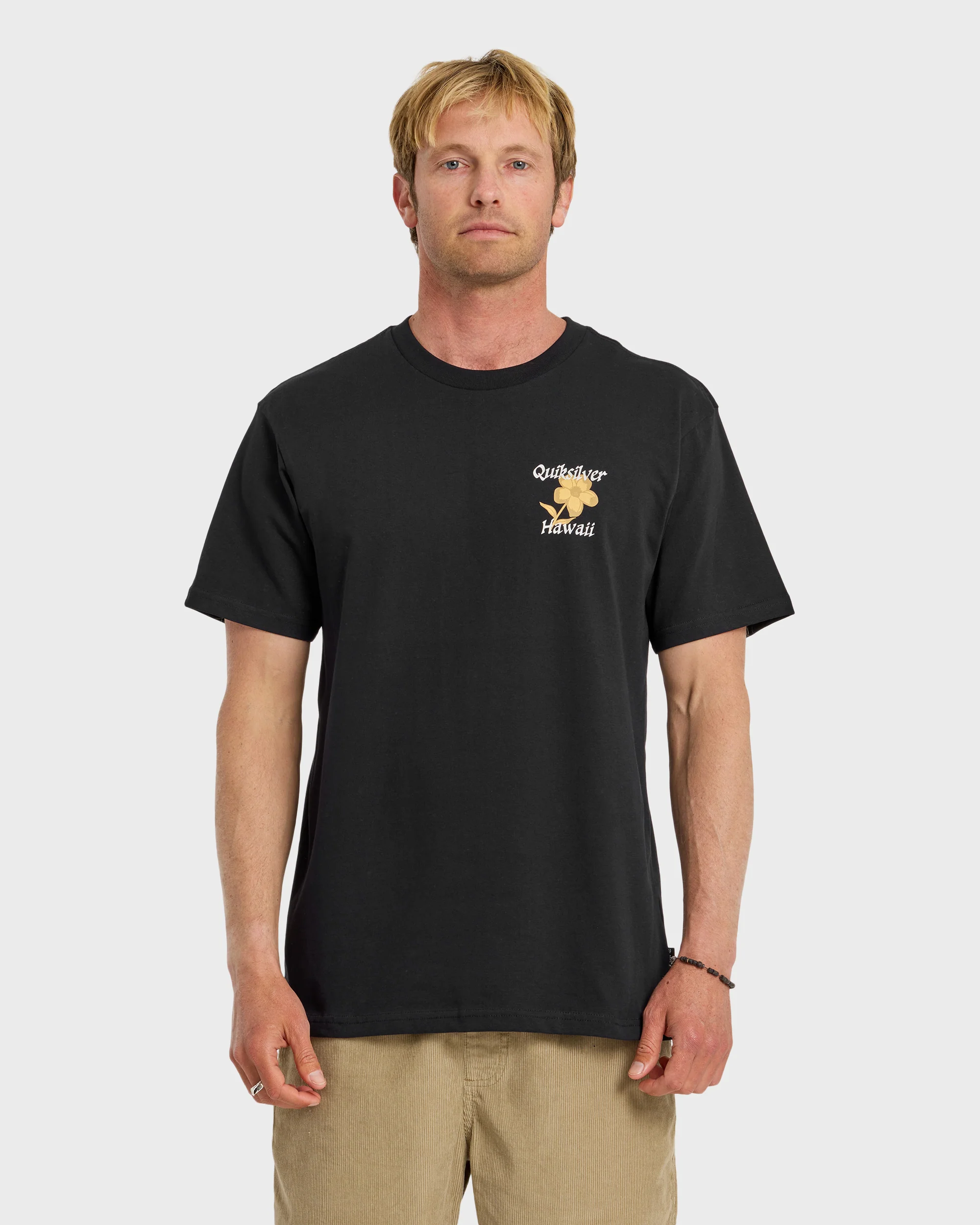 HI Floral Script Short Sleeve T-Shirt - Black 1 HI Floral Script Short Sleeve T-Shirt - Black