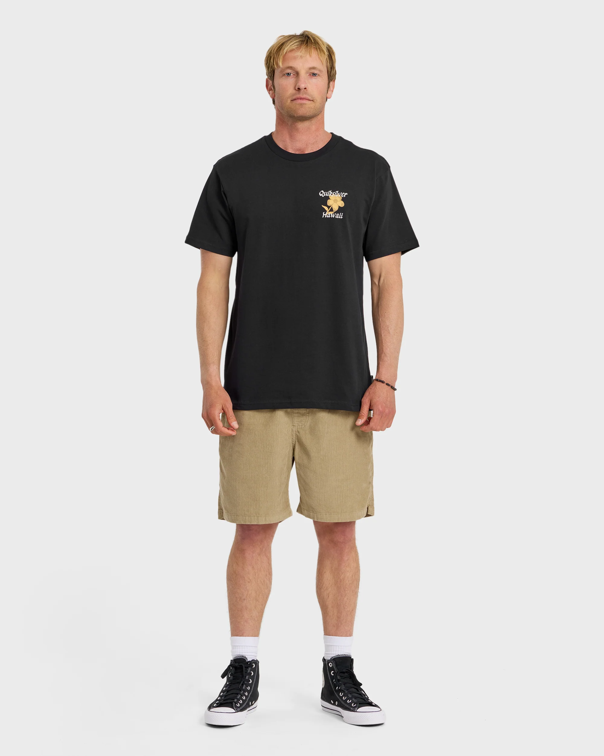 HI Floral Script Short Sleeve T-Shirt - Black 3 HI Floral Script Short Sleeve T-Shirt - Black