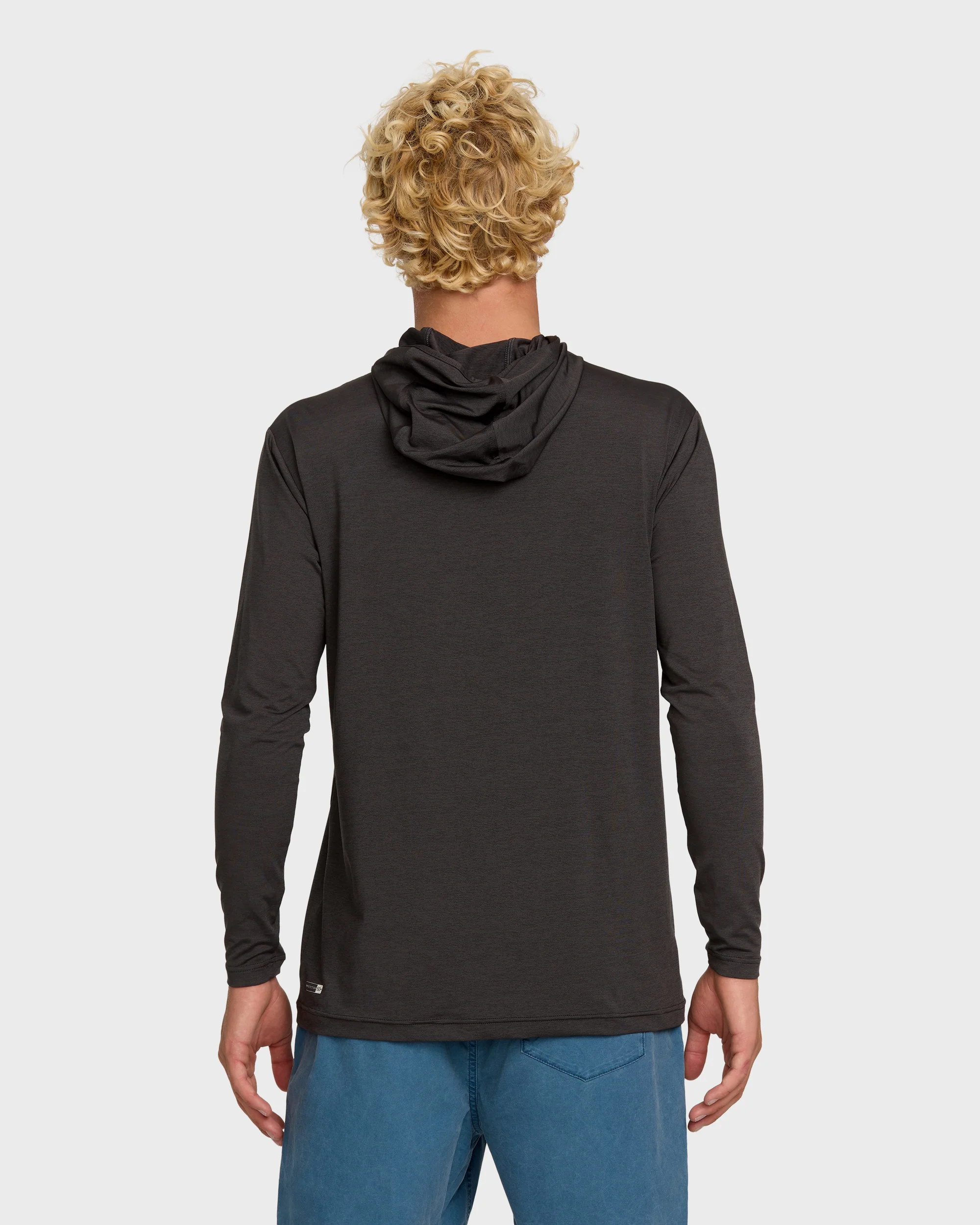 DNA Logo Surf Hood Long Sleeve Surf Tee - Phantom Heather 2 DNA Logo Surf Hood Long Sleeve Surf Tee - Phantom Heather