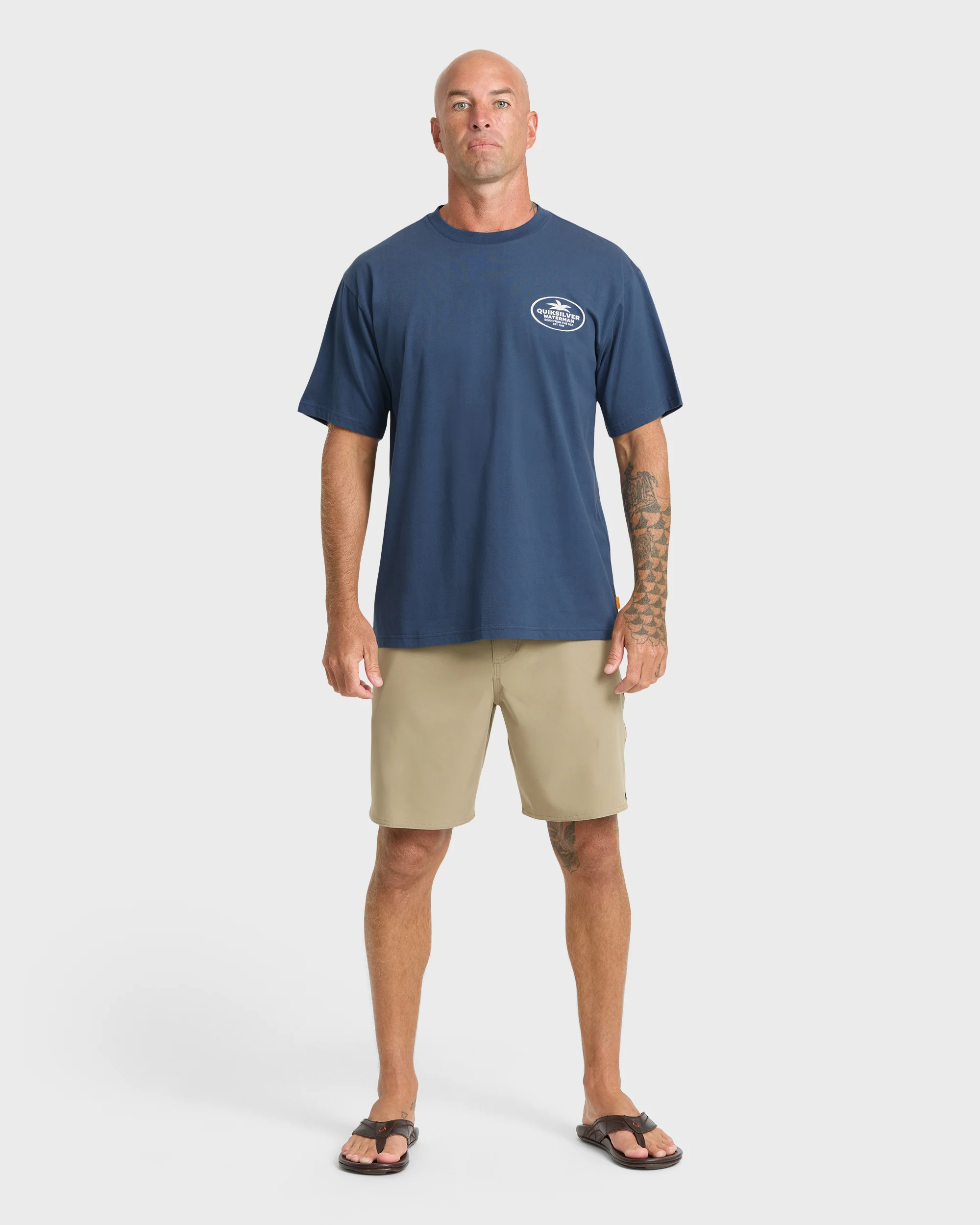 Waterman Union Made Sueded Short Sleeve T-Shirt - Dark Denim 3 Waterman Union Made Sueded Short Sleeve T-Shirt - Dark Denim