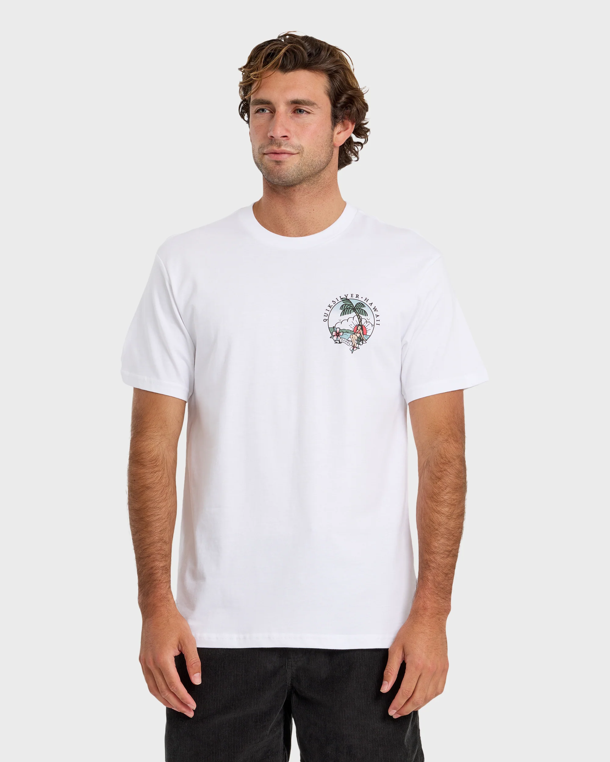 HI Hula Sunset T-Shirt - White 1 HI Hula Sunset T-Shirt - White