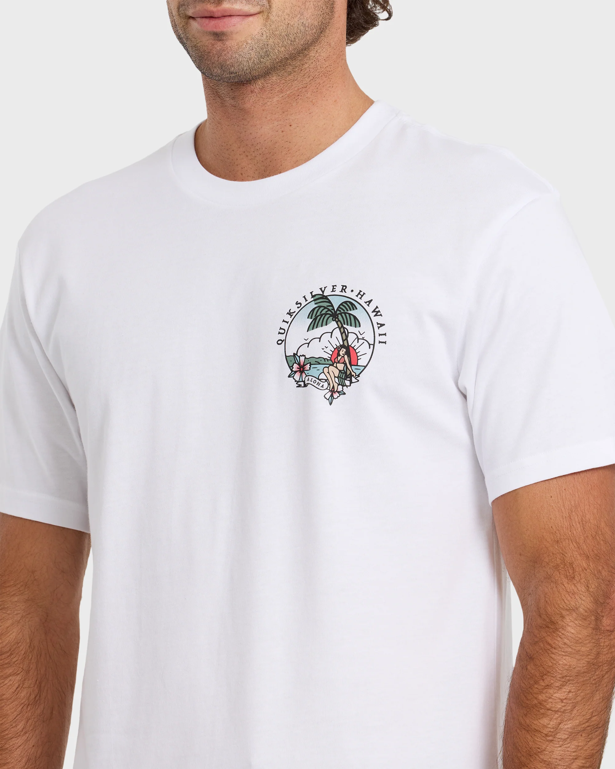 HI Hula Sunset T-Shirt - White 5 HI Hula Sunset T-Shirt - White