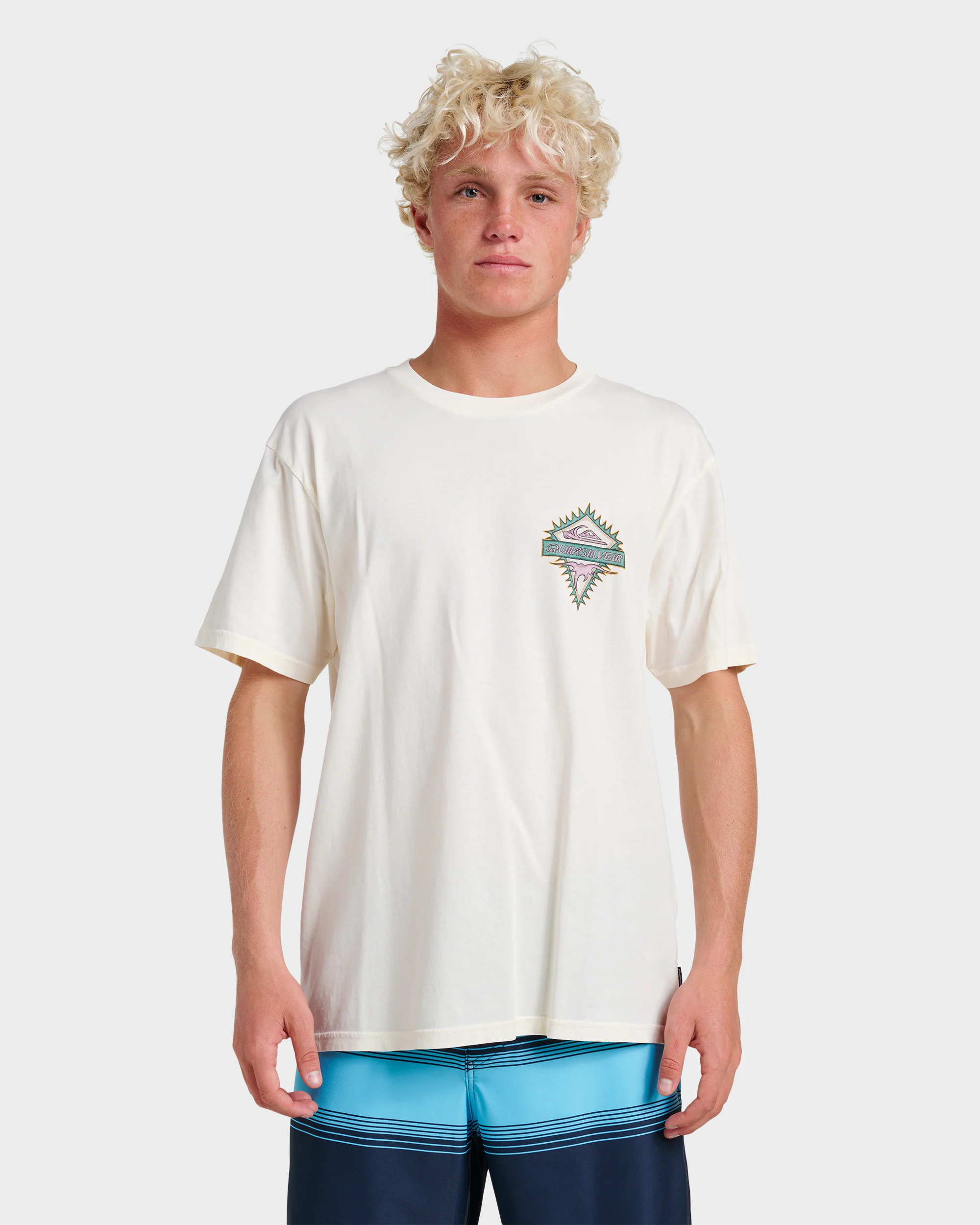 Liberty Spikes Pigment Dye T-Shirt - Snow White