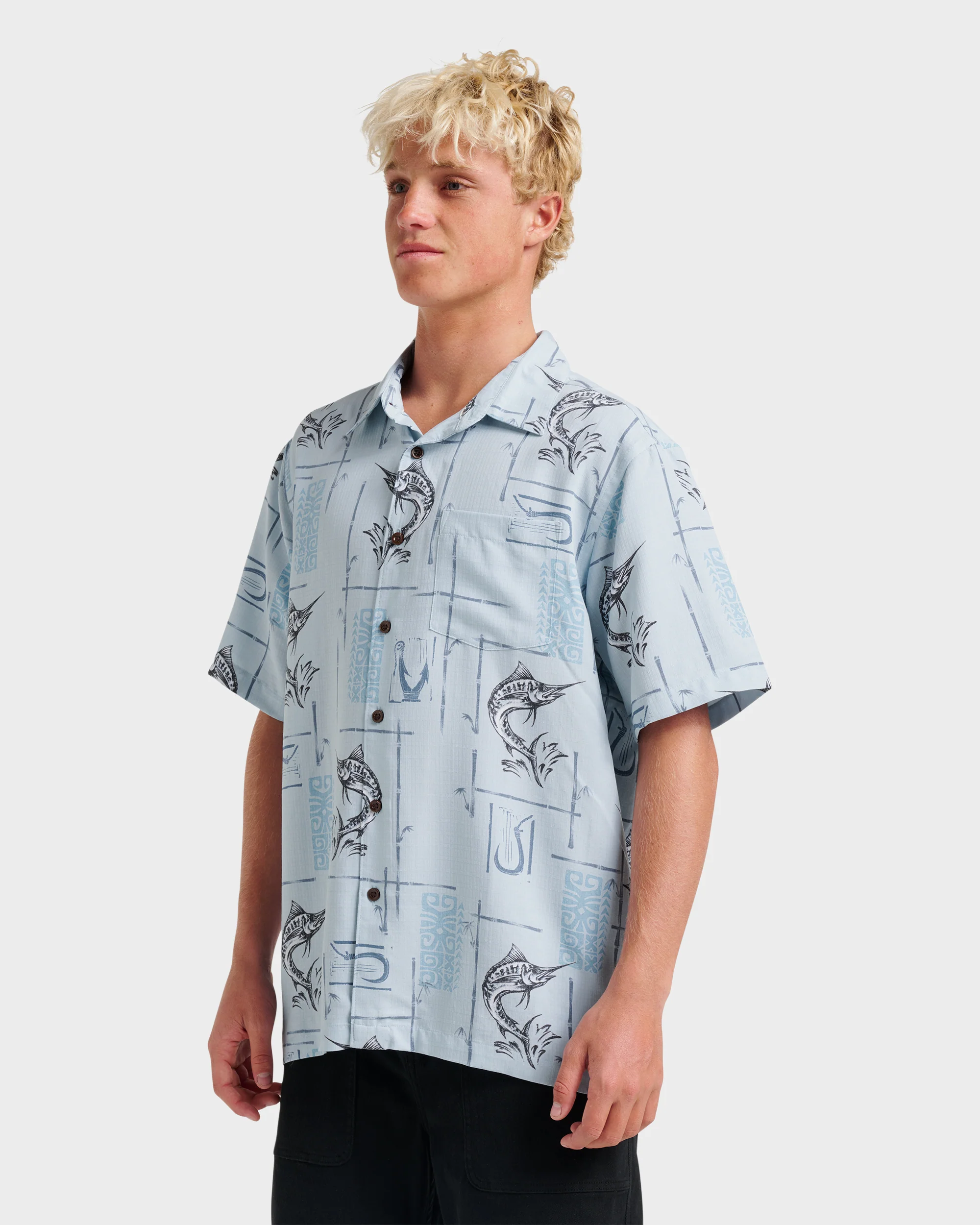 Waterman Big Day Short Sleeve Shirt - Ashley Blue 3 Waterman Big Day Short Sleeve Shirt - Ashley Blue