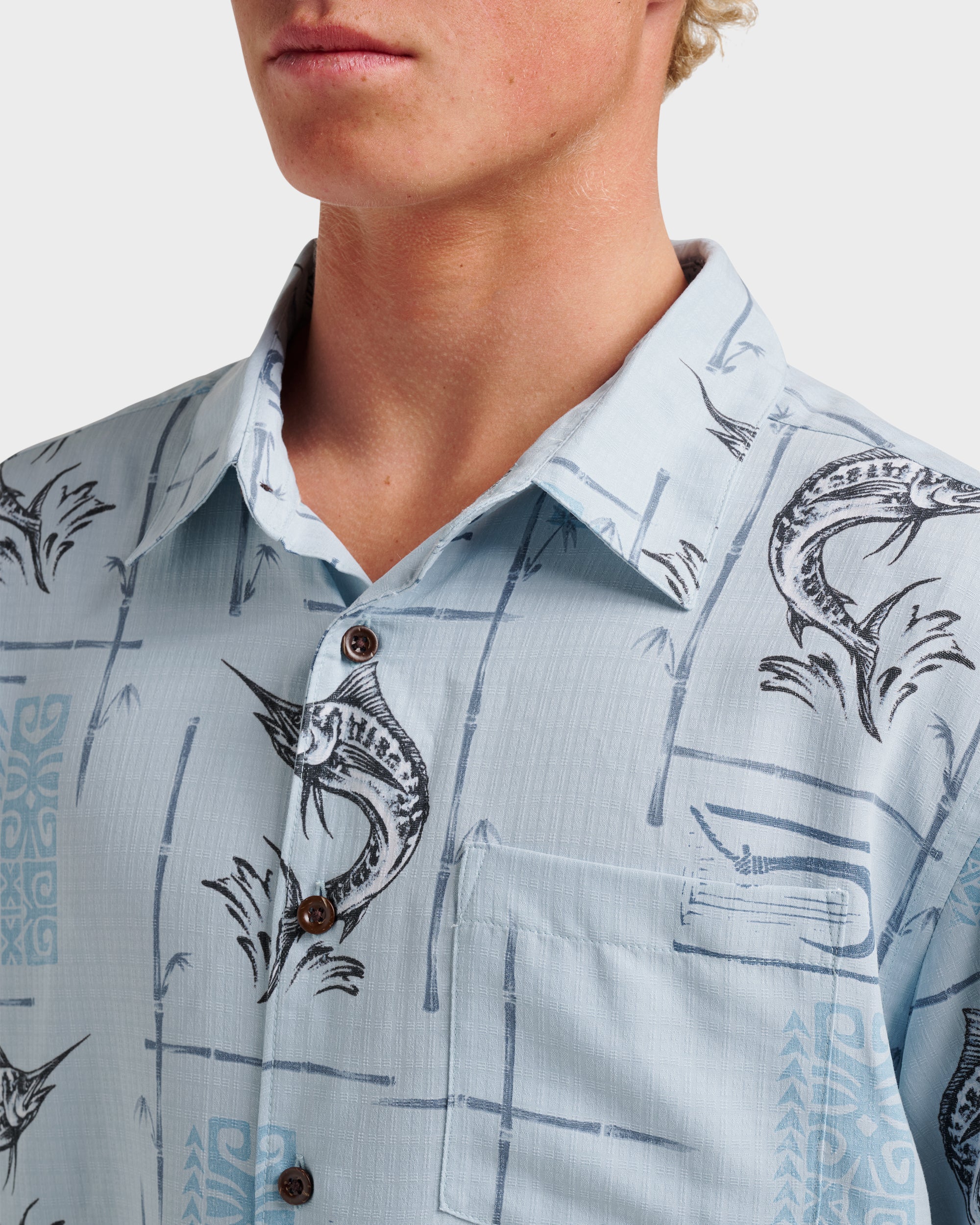 Waterman Big Day Short Sleeve Shirt - Ashley Blue 4 Waterman Big Day Short Sleeve Shirt - Ashley Blue