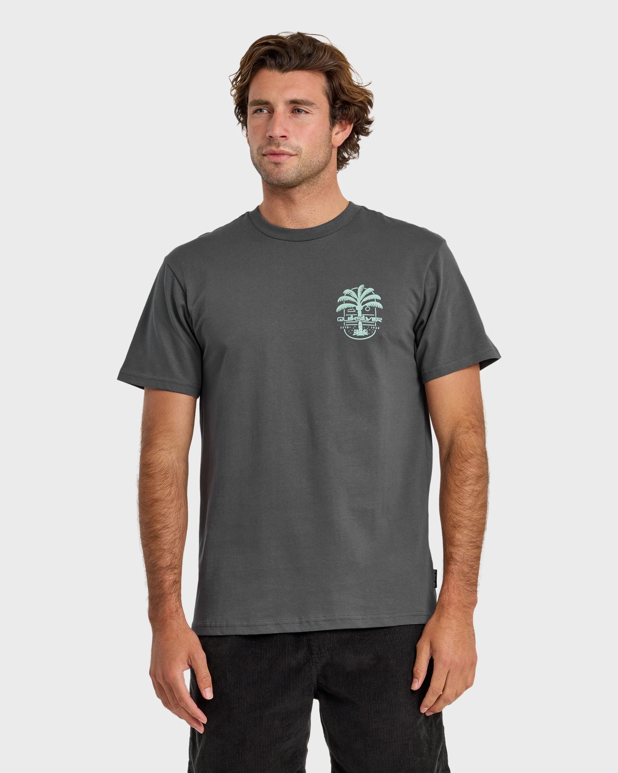 Uno Palm Short Sleeve T-Shirt - Iron Gate 1 Uno Palm Short Sleeve T-Shirt - Iron Gate
