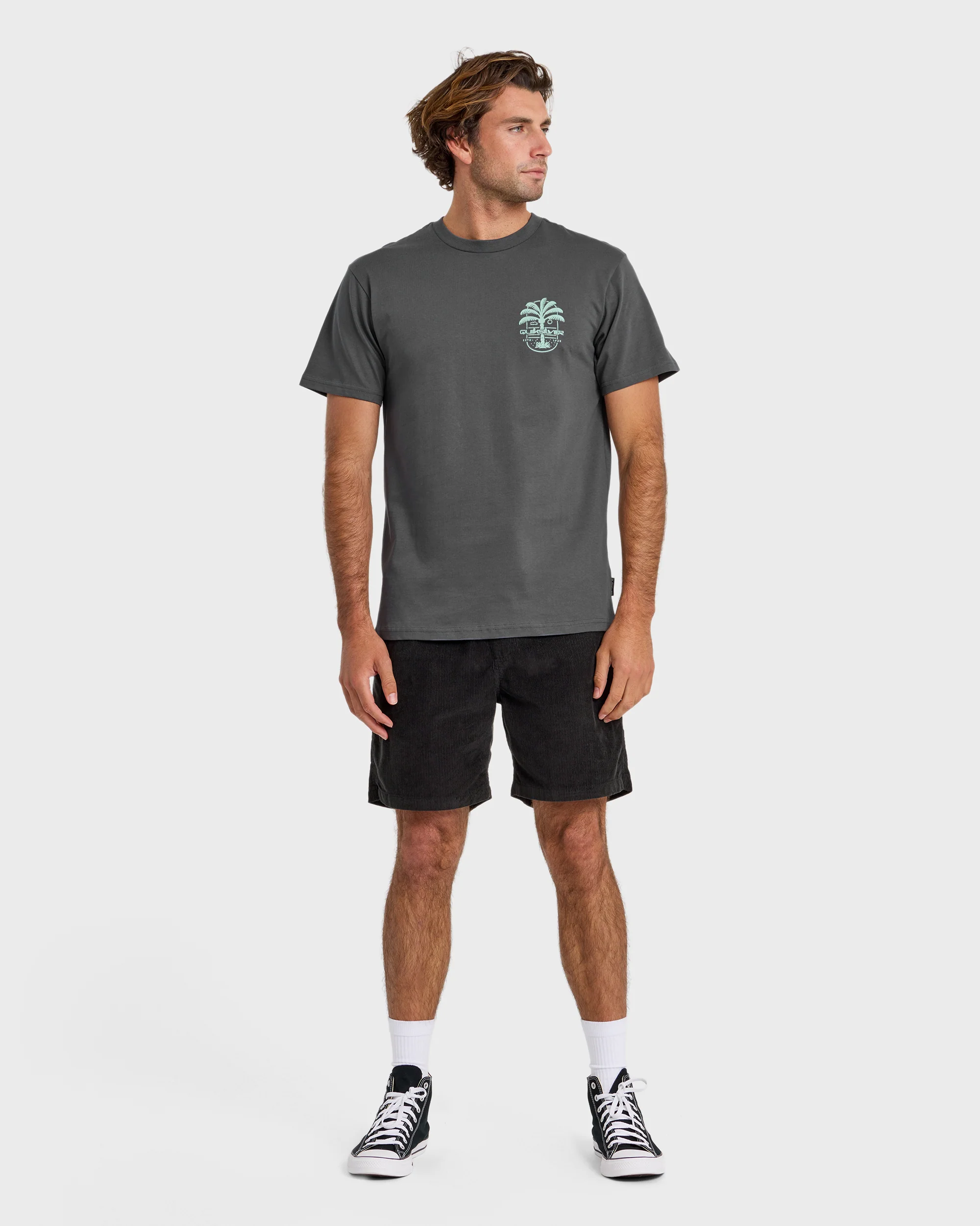 Uno Palm Short Sleeve T-Shirt - Iron Gate 3 Uno Palm Short Sleeve T-Shirt - Iron Gate