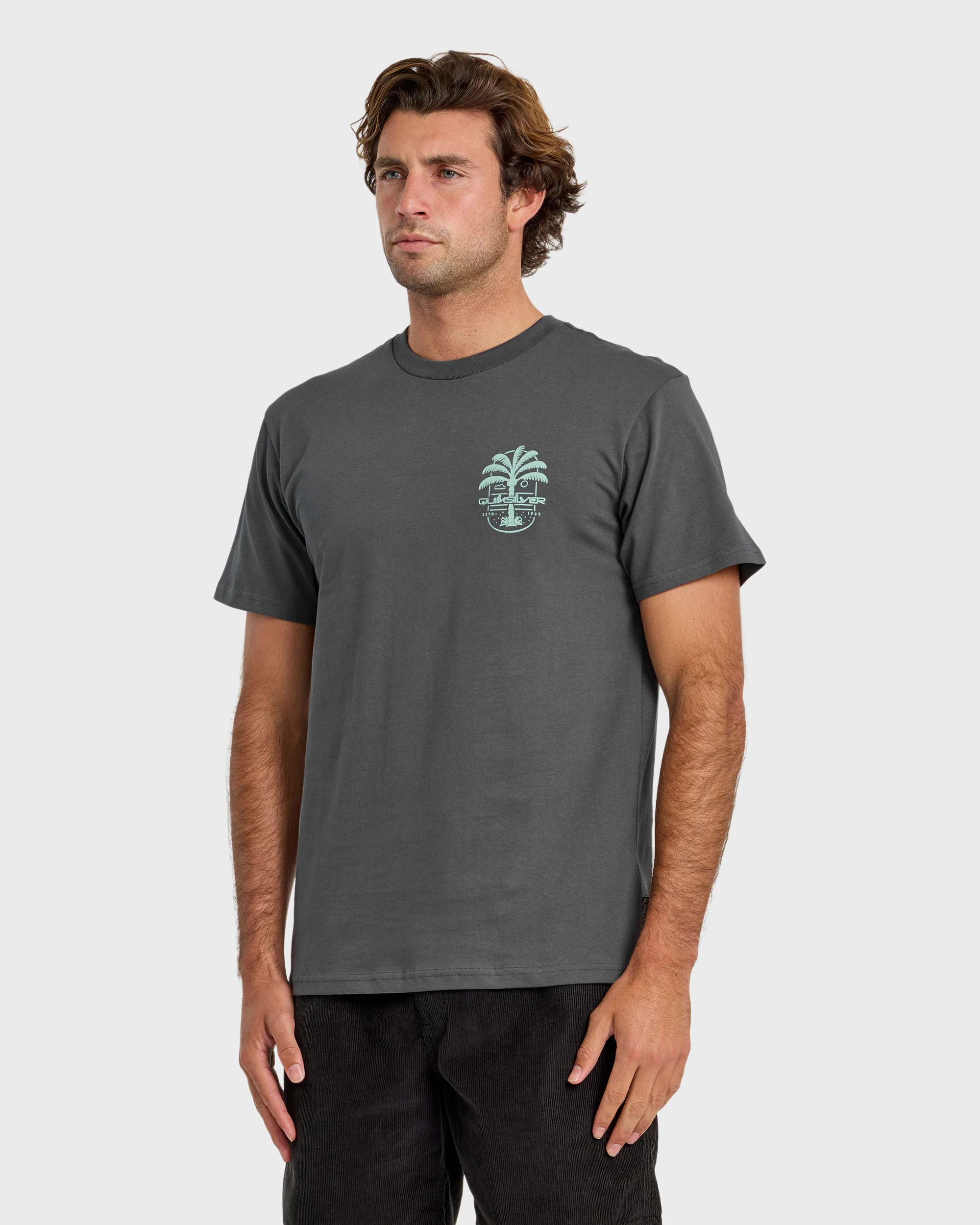 Uno Palm Short Sleeve T-Shirt - Iron Gate 4 Uno Palm Short Sleeve T-Shirt - Iron Gate