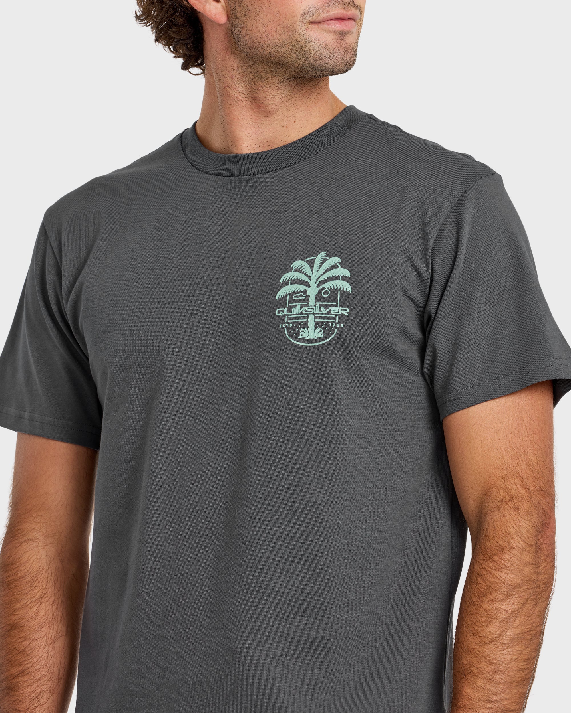 Uno Palm Short Sleeve T-Shirt - Iron Gate 5 Uno Palm Short Sleeve T-Shirt - Iron Gate
