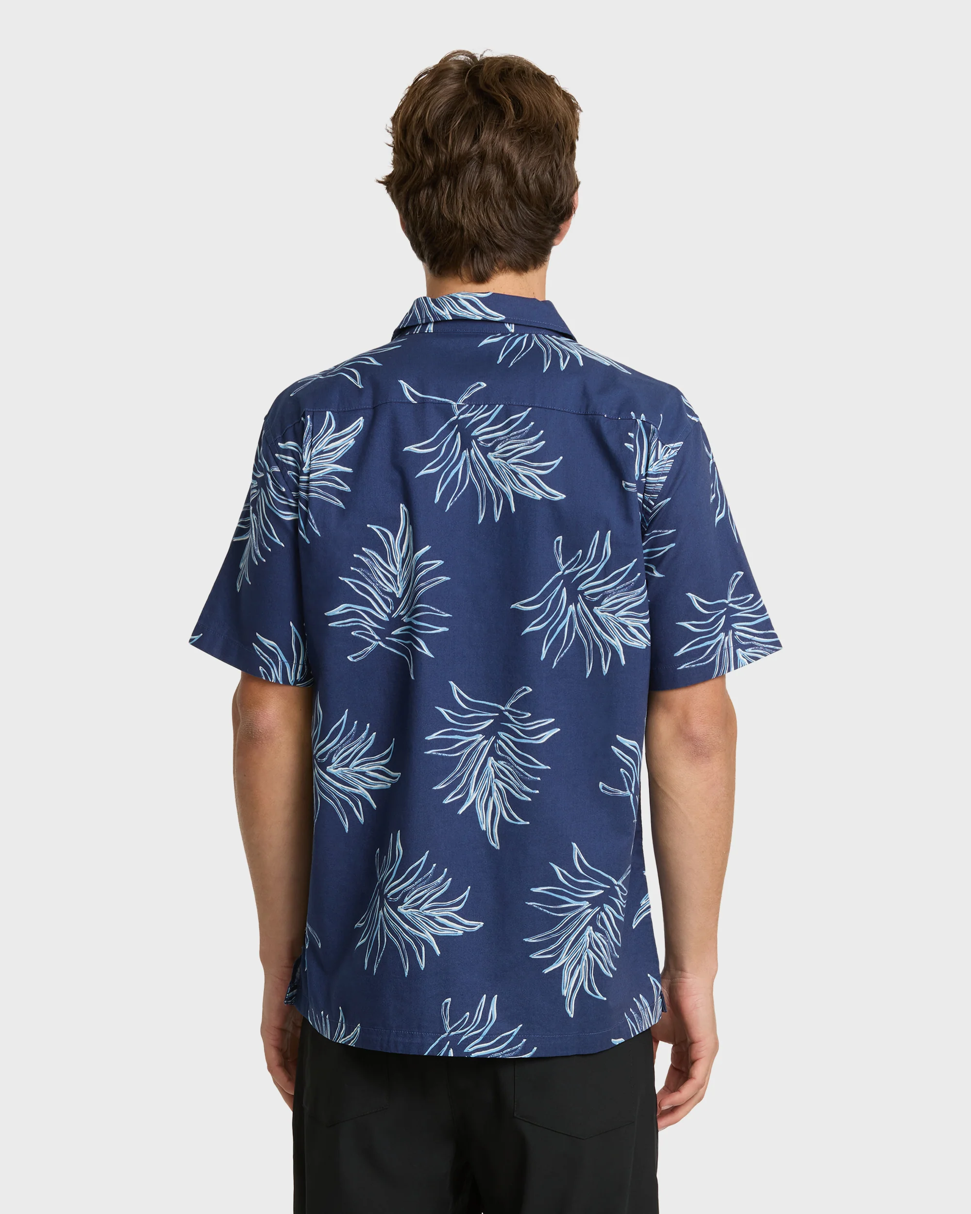 Island Palms Casual Short Sleeve Shirt - Navy 2 Island Palms Casual Short Sleeve Shirt - Navy
