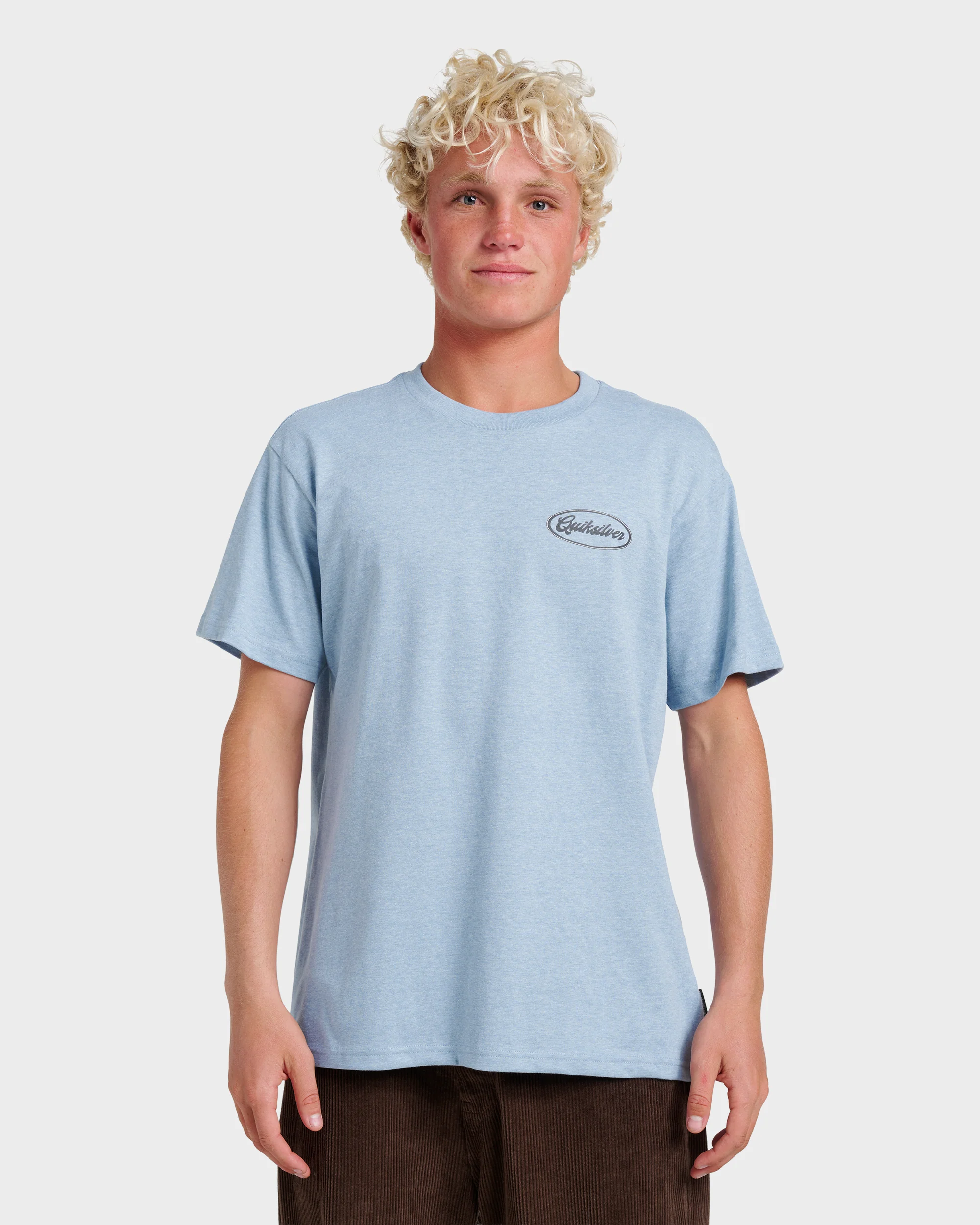 Mechanics Script Classic T-shirt - Ashley Blue Heather 1 Mechanics Script Classic T-shirt - Ashley Blue Heather