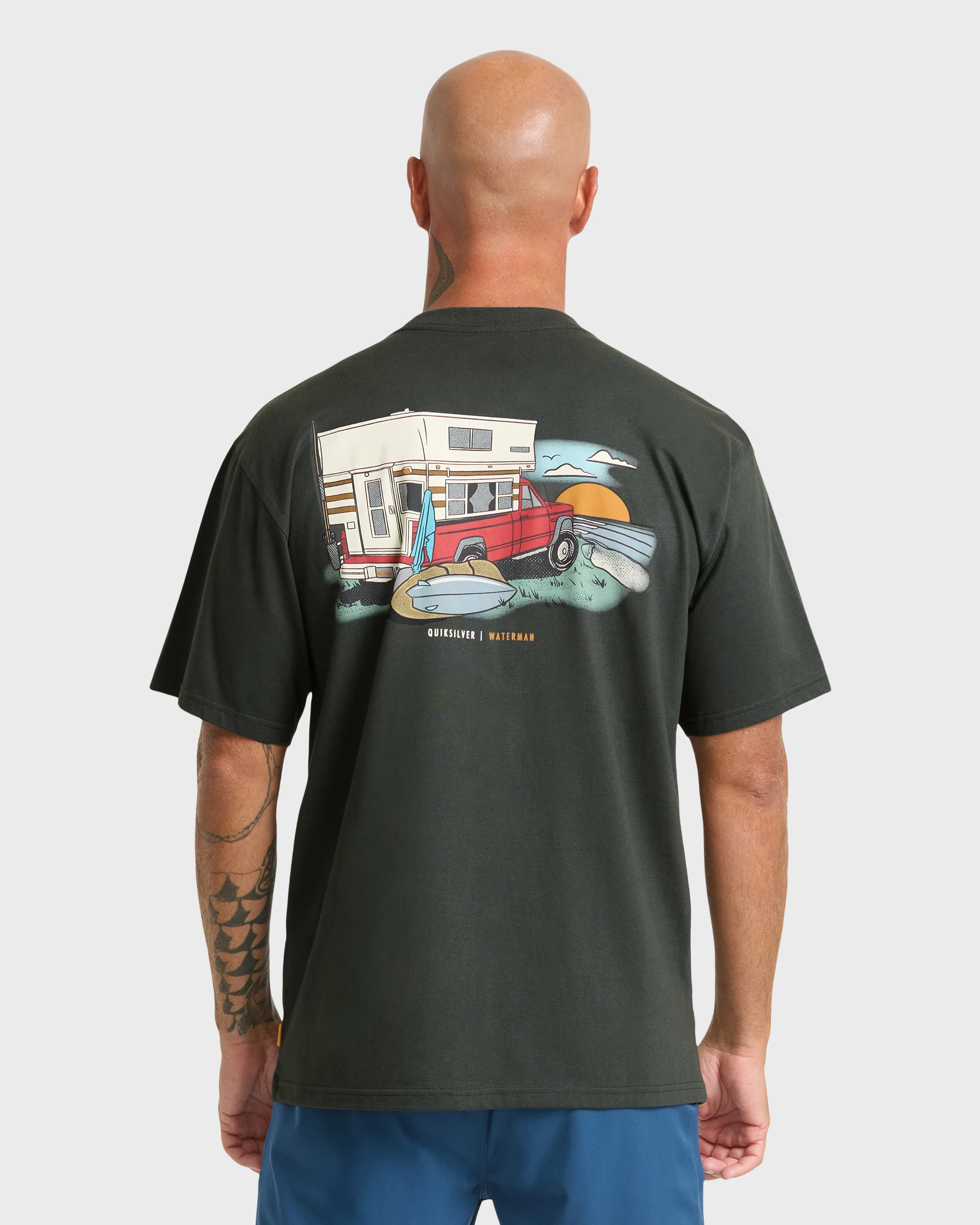 Waterman Off The Grid Sueded Short Sleeve T-Shirt - Phantom 2 Waterman Off The Grid Sueded Short Sleeve T-Shirt - Phantom