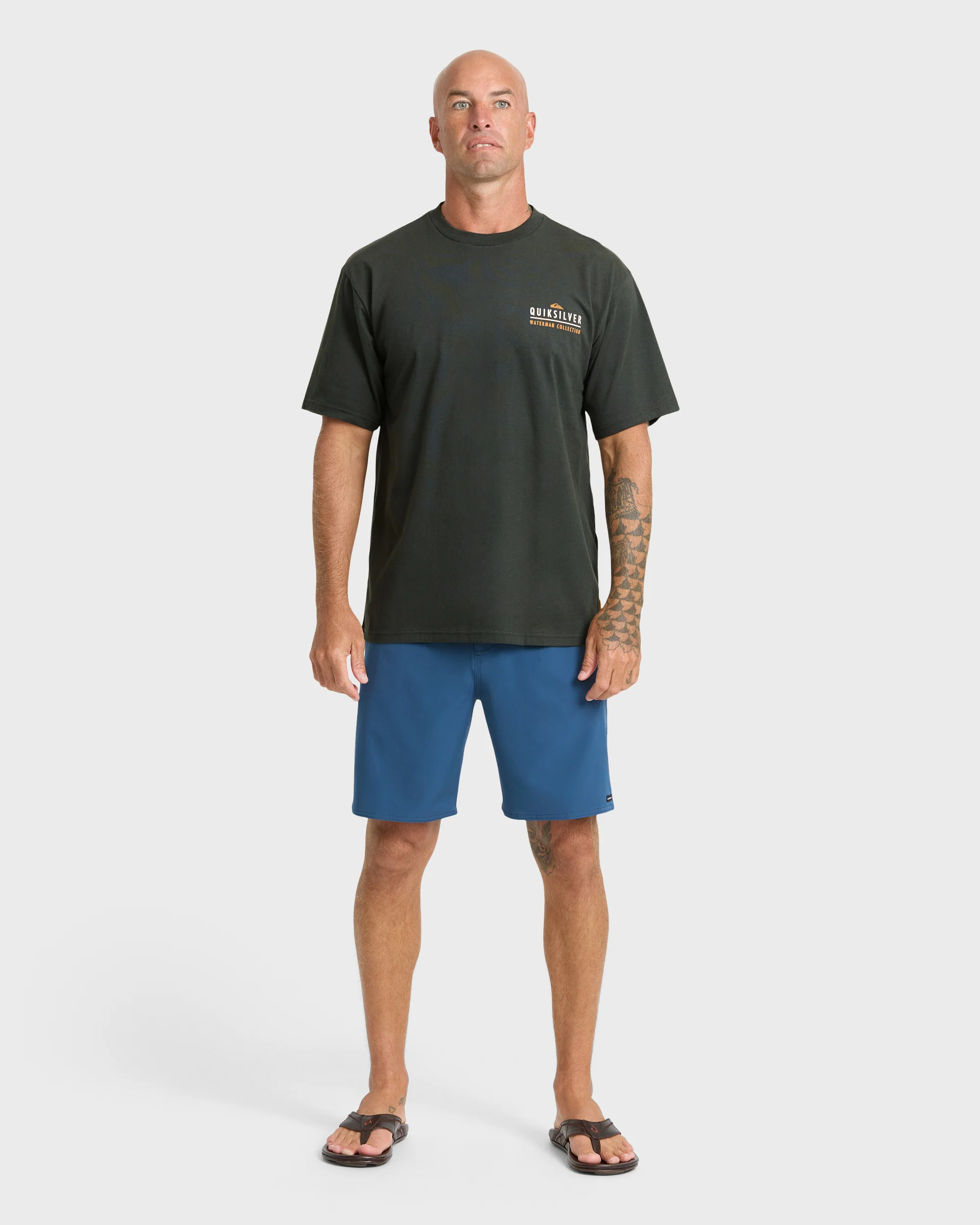 Waterman Off The Grid Sueded Short Sleeve T-Shirt - Phantom 3 Waterman Off The Grid Sueded Short Sleeve T-Shirt - Phantom