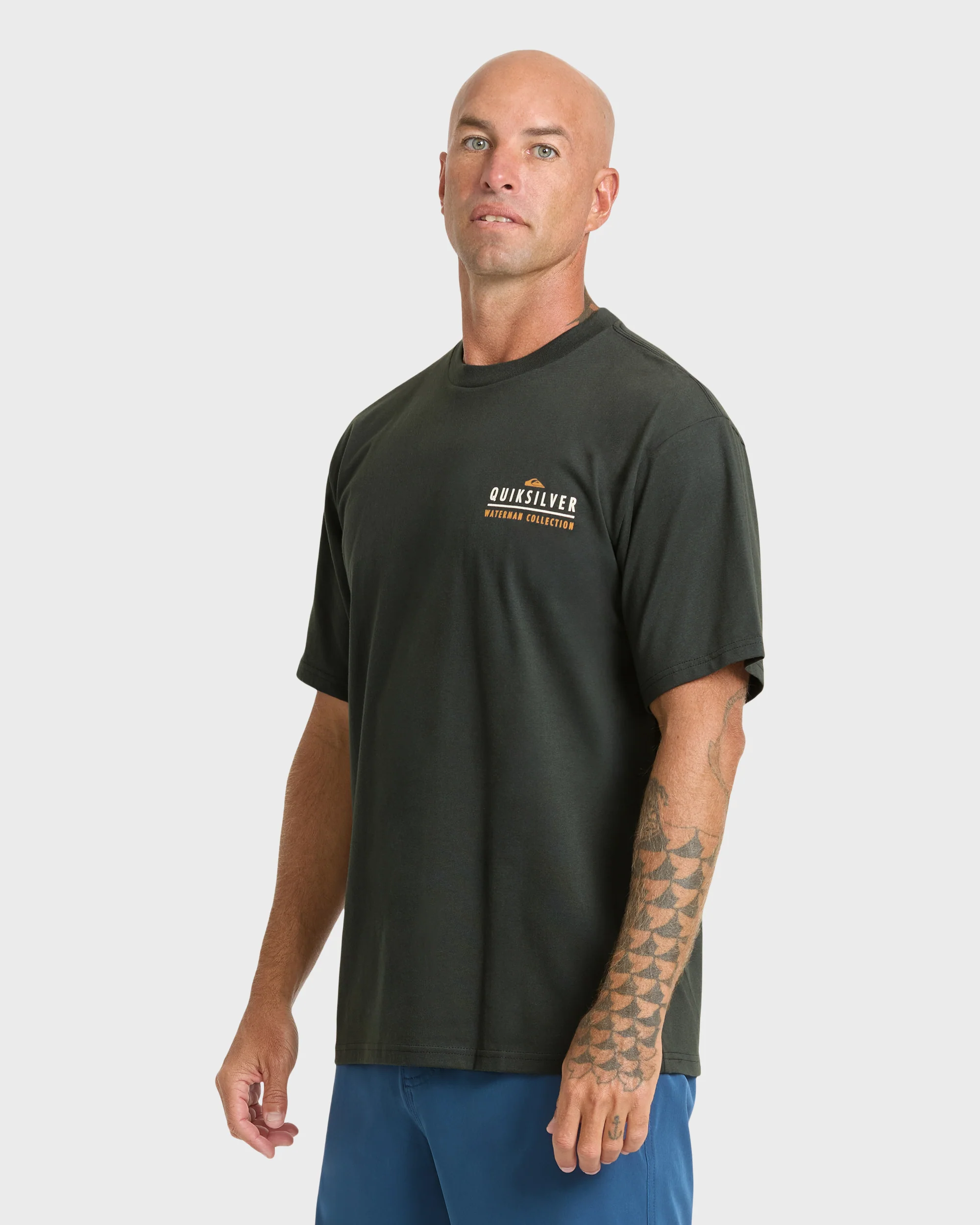 Waterman Off The Grid Sueded Short Sleeve T-Shirt - Phantom 4 Waterman Off The Grid Sueded Short Sleeve T-Shirt - Phantom