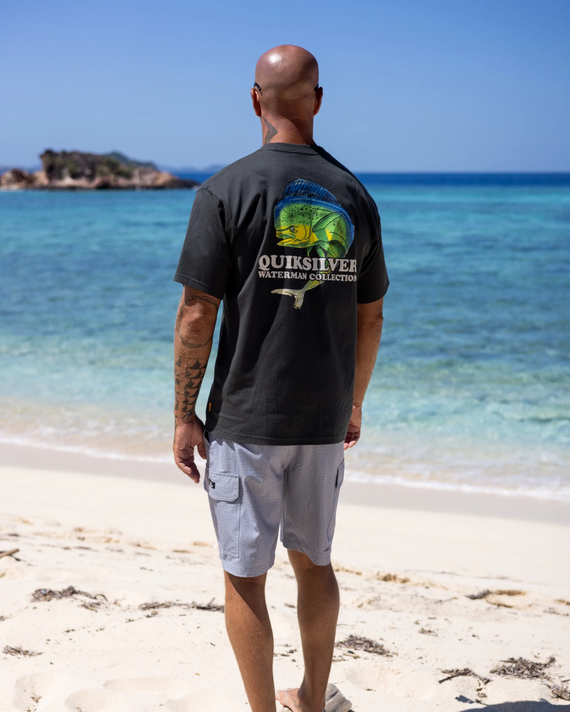 Waterman Big Bull Sueded Short Sleeve T-Shirt - Phantom 2 Waterman Big Bull Sueded Short Sleeve T-Shirt - Phantom