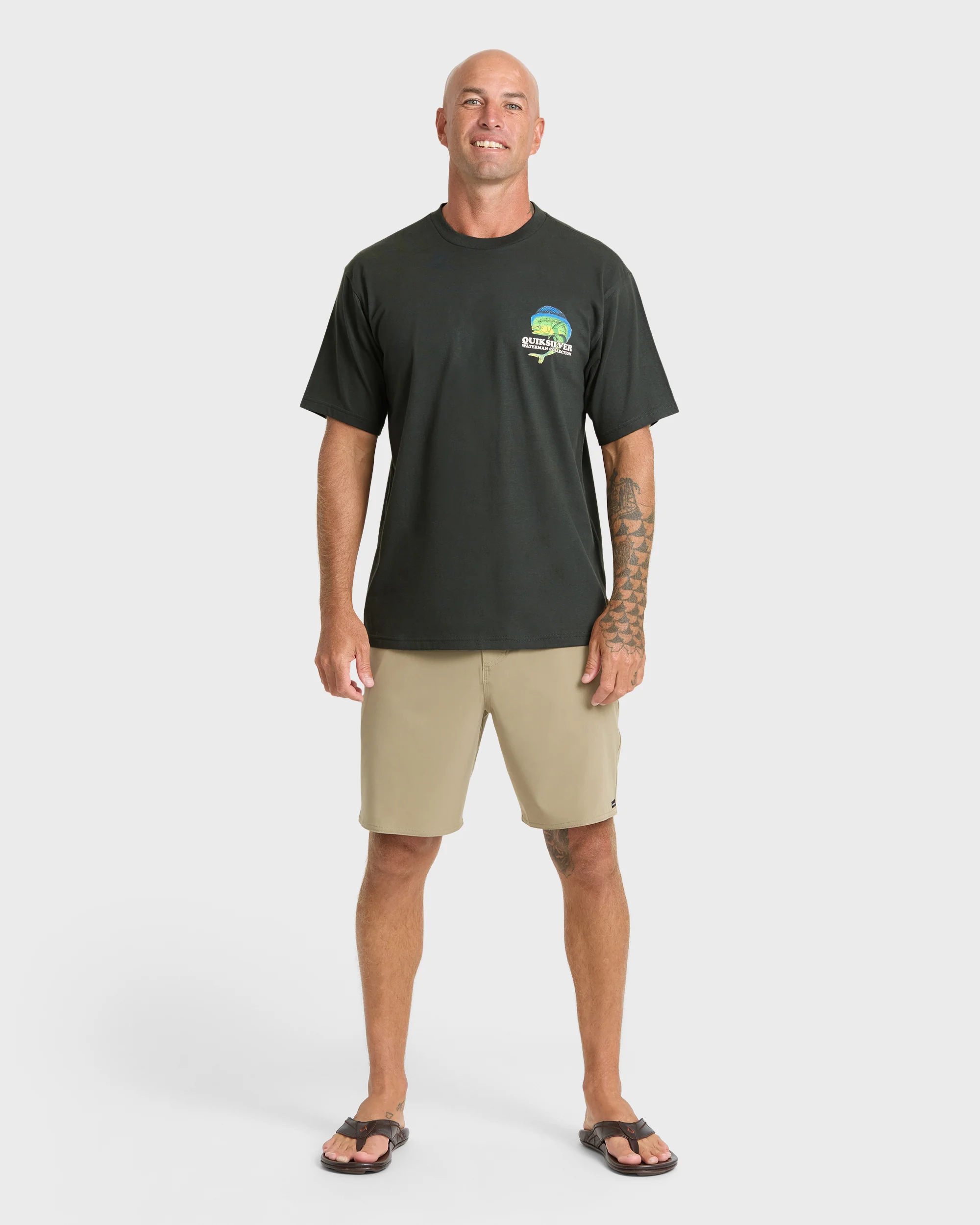 Waterman Big Bull Sueded Short Sleeve T-Shirt - Phantom 5 Waterman Big Bull Sueded Short Sleeve T-Shirt - Phantom