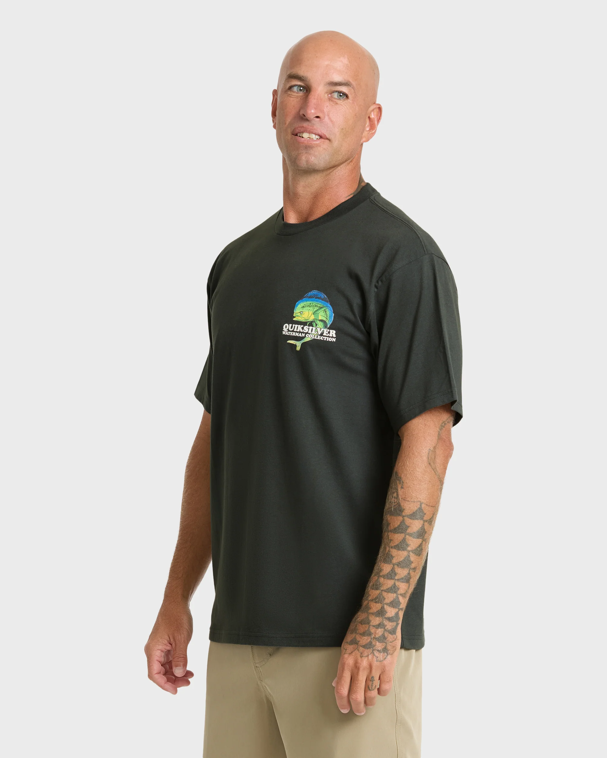 Waterman Big Bull Sueded Short Sleeve T-Shirt - Phantom 6 Waterman Big Bull Sueded Short Sleeve T-Shirt - Phantom