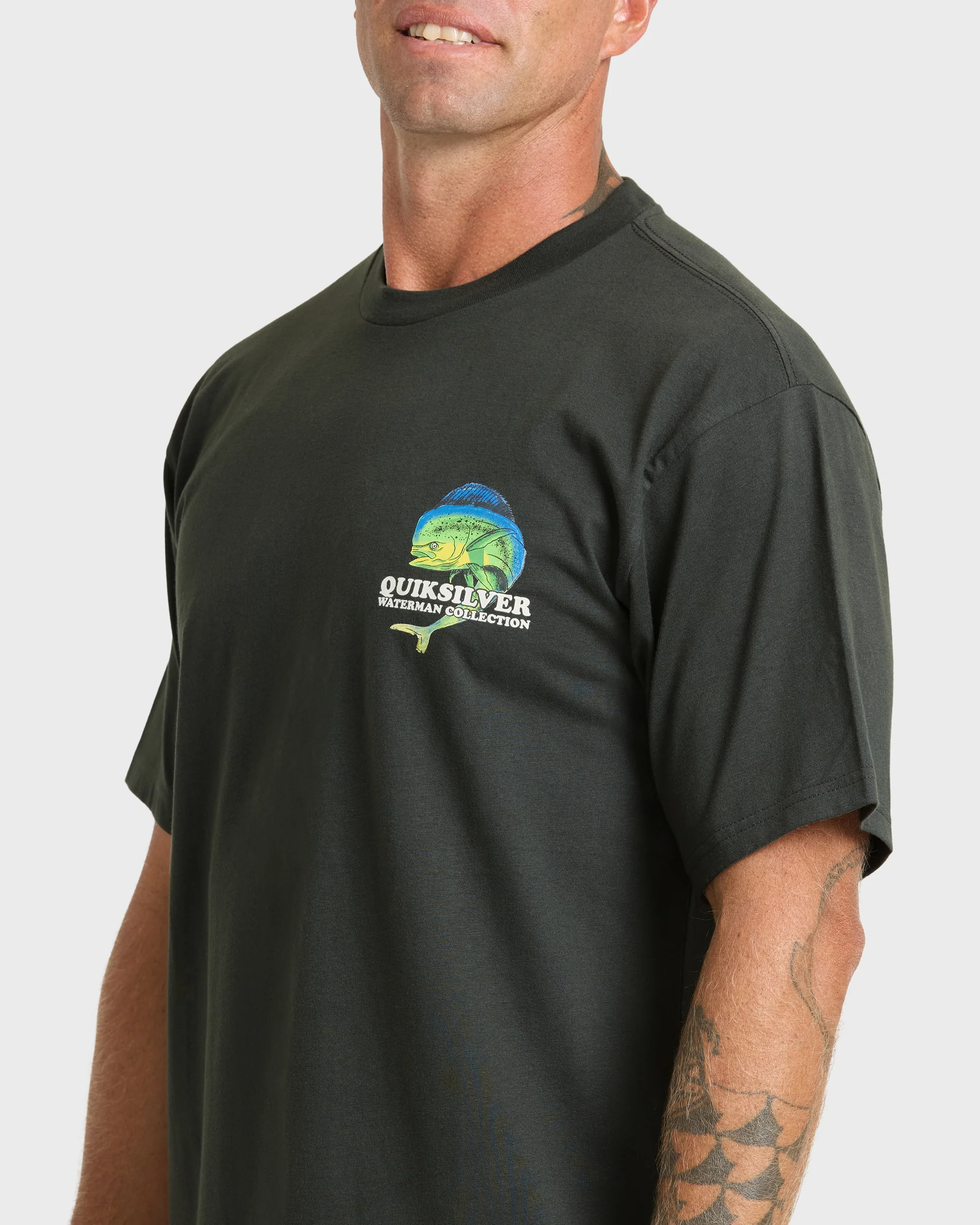 Waterman Big Bull Sueded Short Sleeve T-Shirt - Phantom 7 Waterman Big Bull Sueded Short Sleeve T-Shirt - Phantom